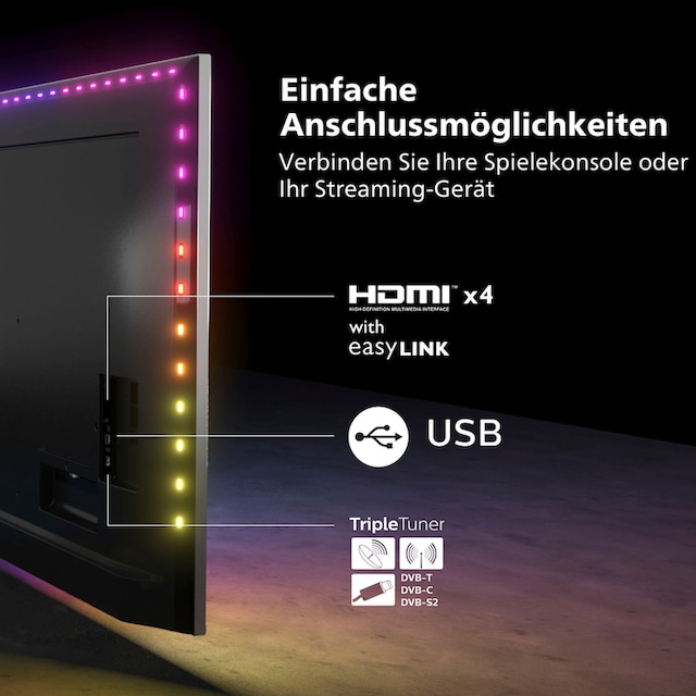 Philips OLED-Fernseher »65OLED707/12«, 164 cm/65 Zoll, 4K Ultra HD, Smart-TV -Android TV | BAUR