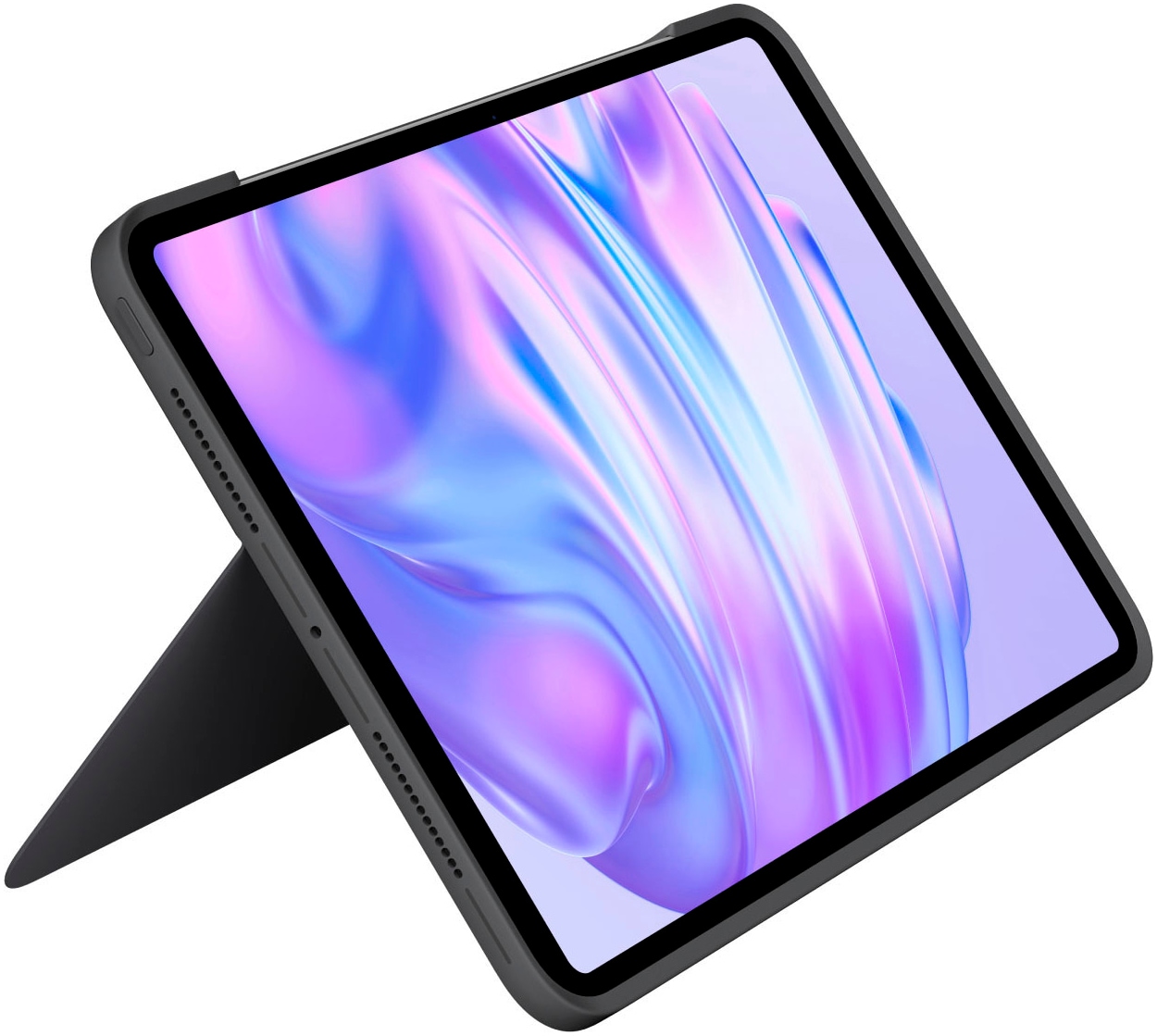 Logitech Tablet-Tastatur »Combo Touch«, (Angenehmes Tippen-verstellbare Füße-ausklappbare Füße-Touchpad-Schutzhülle-iOS Sondertasten-Multimedia-Tasten-Lautstärkeregler-Handgelenkauflage)