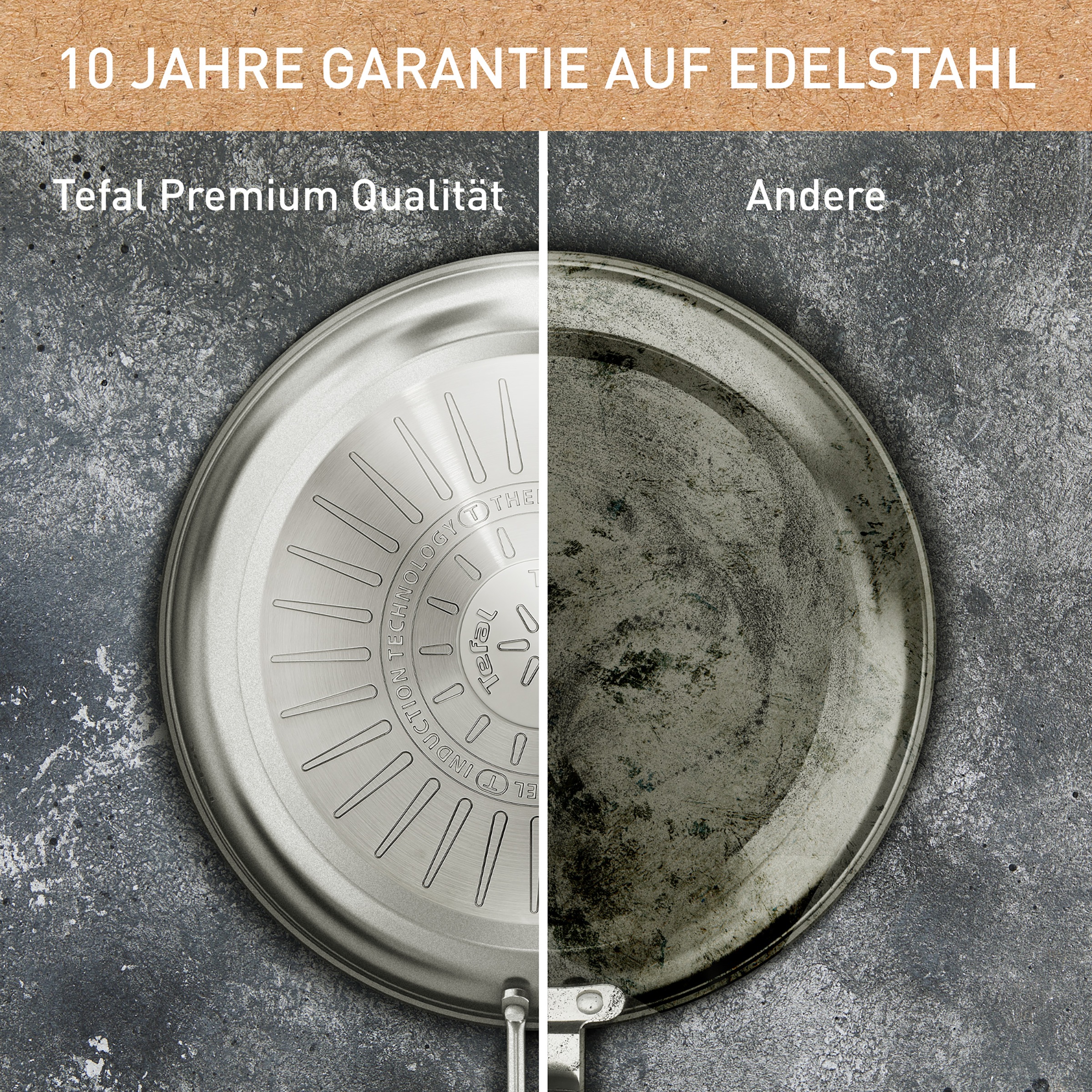 Thumbnail - Tefal Bratpfanne "Nordica", Edelstahl, (1 tlg.), Thermo-Signal-Technologie, minimalistisches Design, robuster Griff