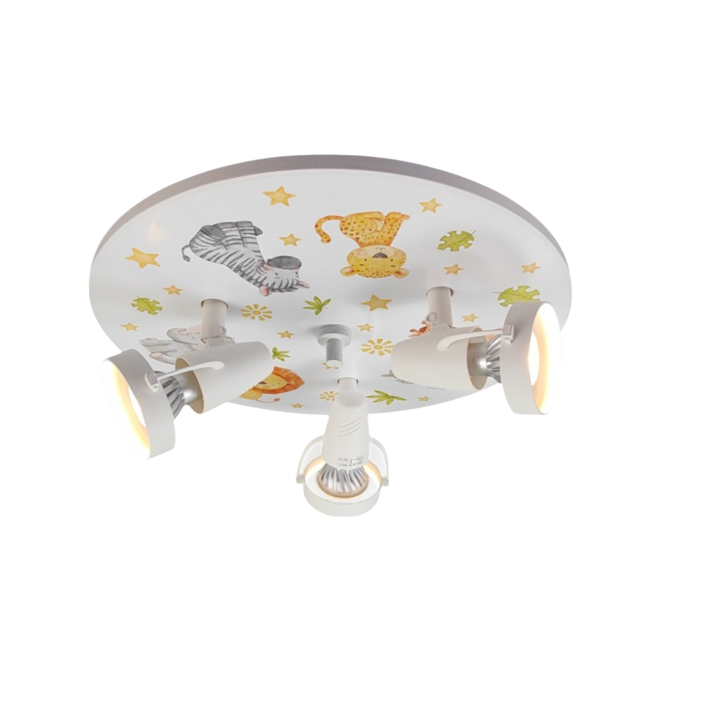 niermann Deckenleuchte »Kinderlampe mit Motiv "Little Safari", Strahler für Kinderzimmer« GU10 1 Stk. 3 schwenk- und drehbare Strahler, Made in Germany
