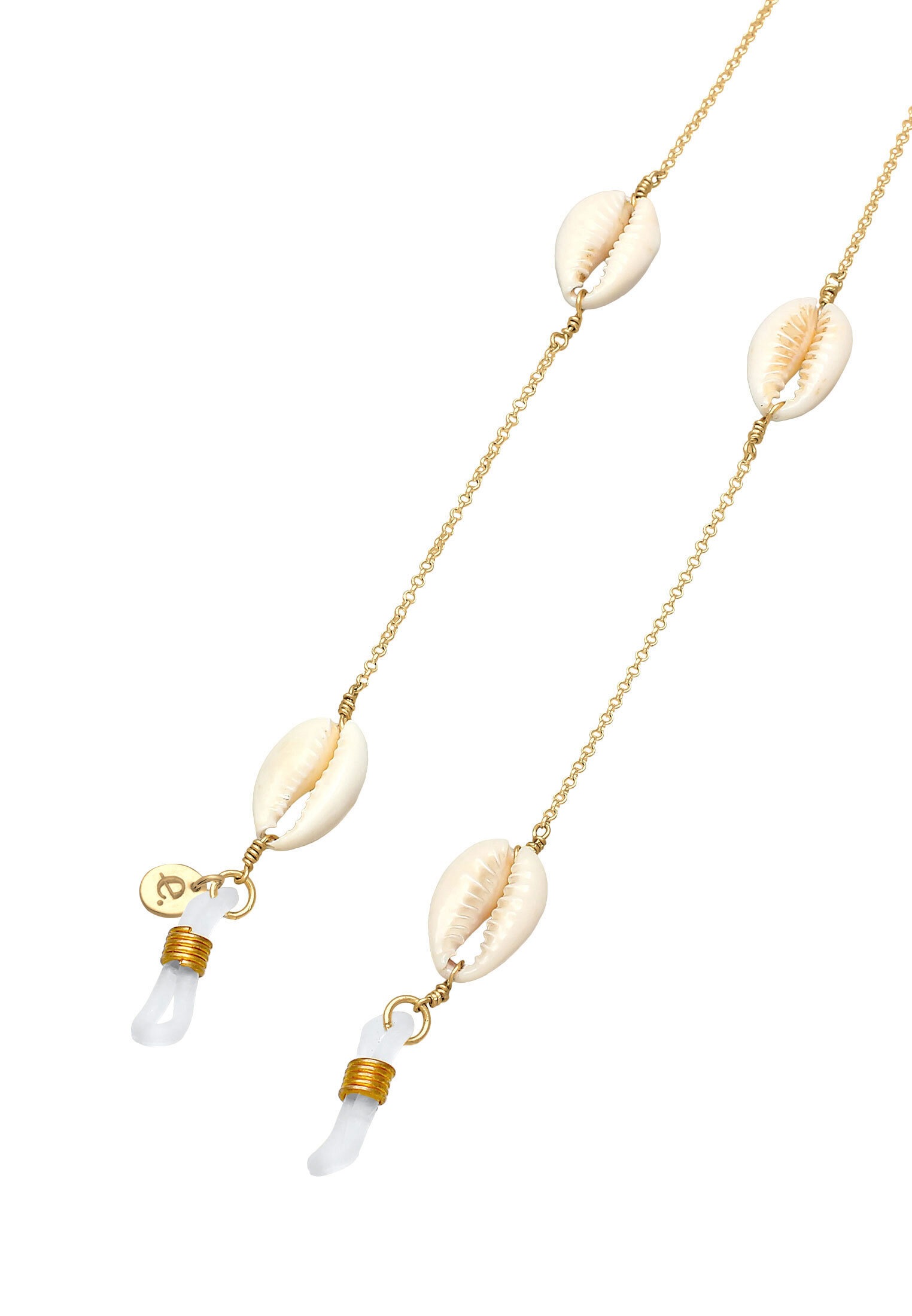 Elli Schmuckset »Schmuckzubehör Brillenkette Kauri Muschel Beach 925 Silber« ()