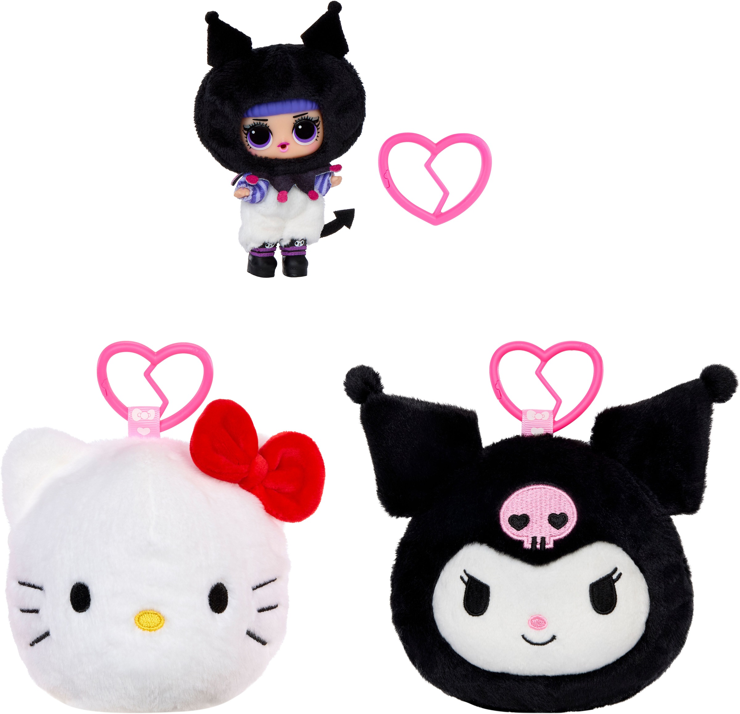 L.O.L. SURPRISE! Plüschanhänger »L.O.L. Surprise Loves Hello Kitty Reversible Plush Surprise Asst« Sortierte Lieferung - Abbildungen dienen als Beispiele!