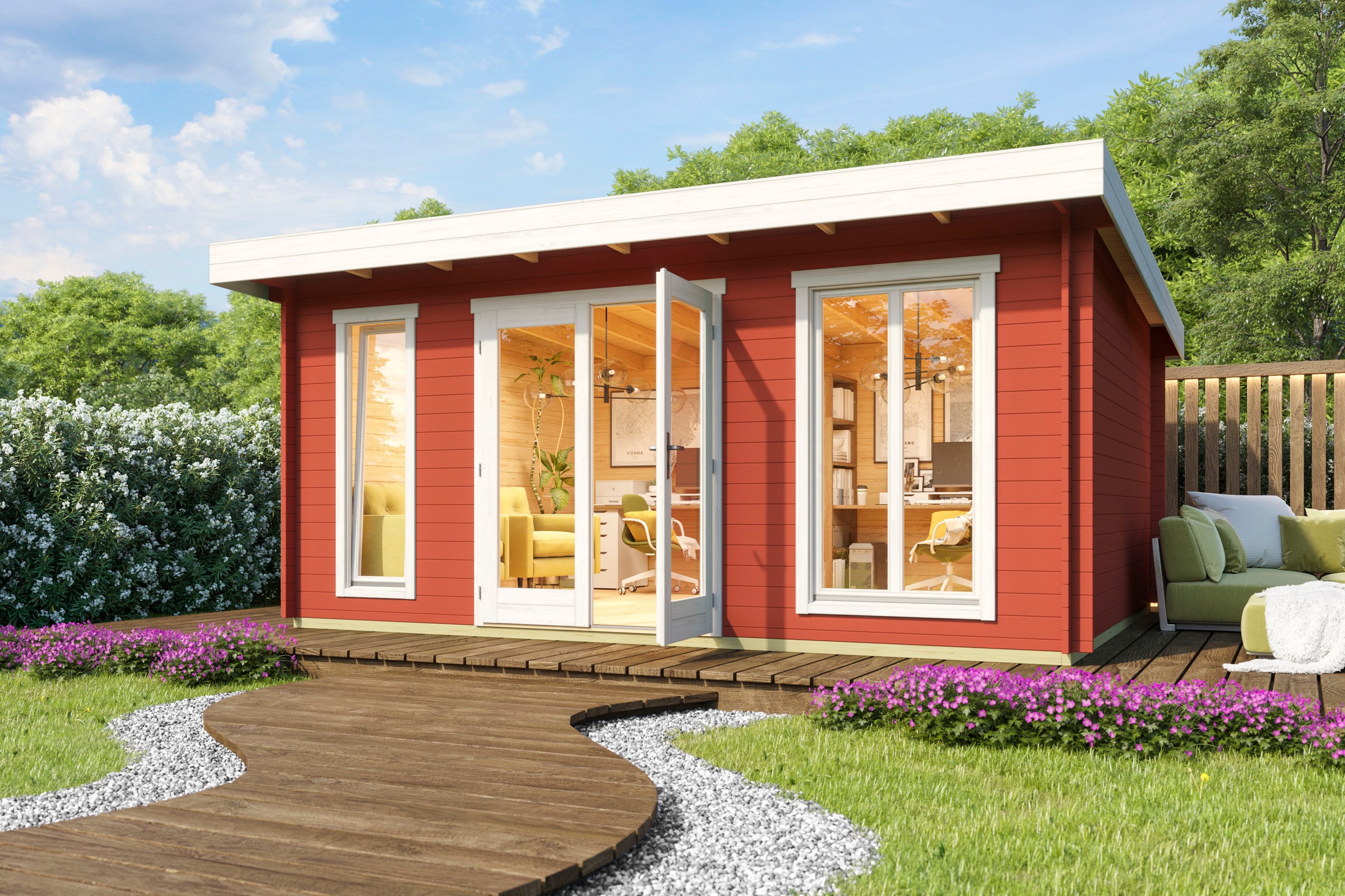 LASITA MAJA Gartenhaus »DORSET«, (Set, inkl. Fussbodenbretter zum verlegen)