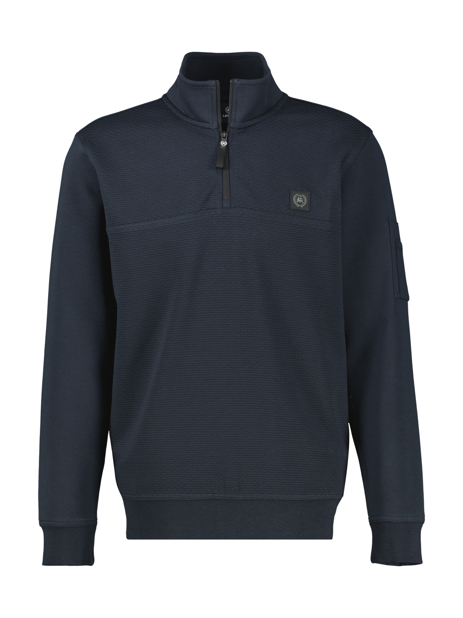 LERROS Sweater, mit Troyerkragen und in Struktur-Optik
