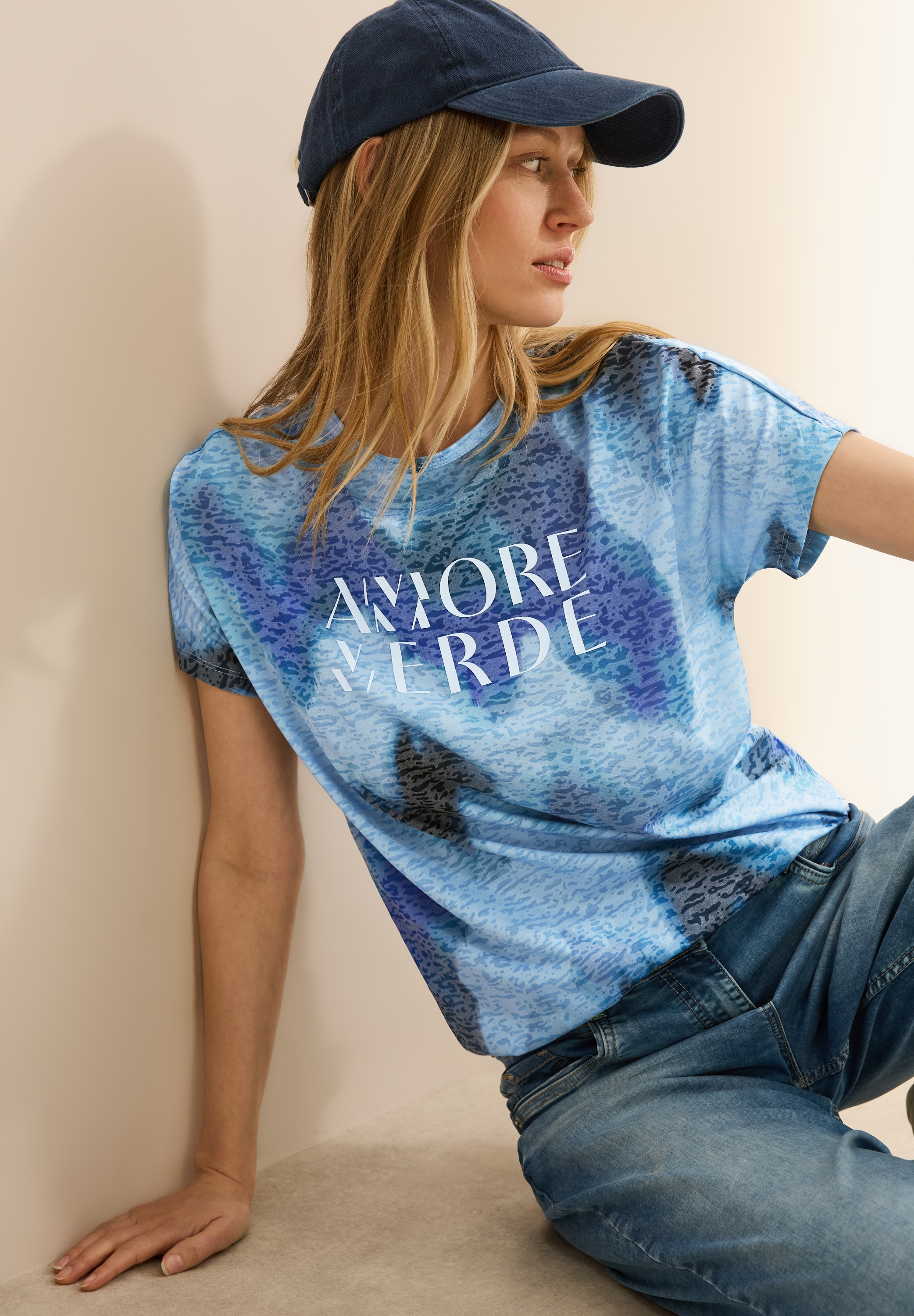 Cecil Print-Shirt, mit Schriftzug