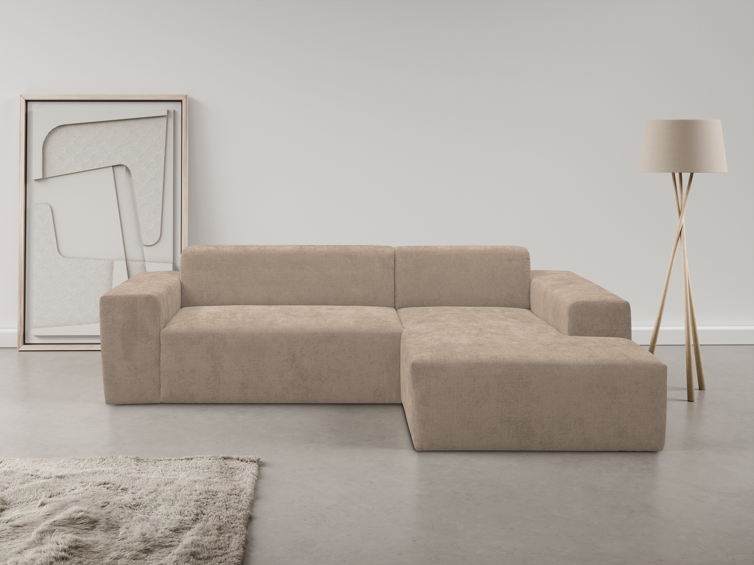 OTTO home Ecksofa "Zeus-L modern & zeitlos, Breite 253 cm, bequemes Sofa" C günstig online kaufen