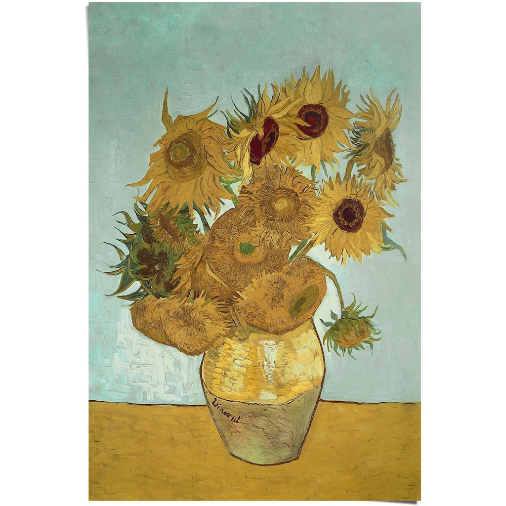 Reinders! Poster »Sonnenblumen Vincent van Gogh - Blüte - Pflanze - Berühmtes Gemälde«, (1 St.)