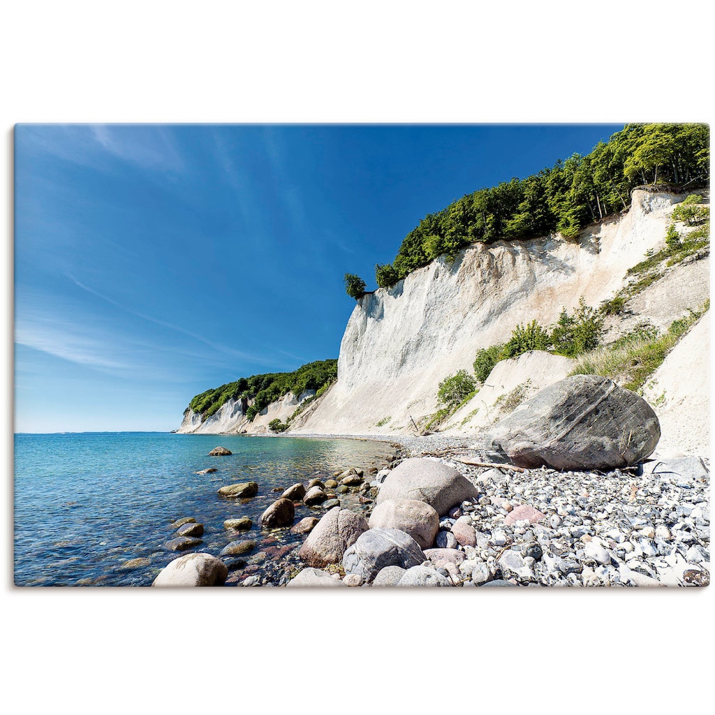 Artland Leinwandbild »Kreidefelsen auf der Insel Rügen 2«, Küste, (1 St.)