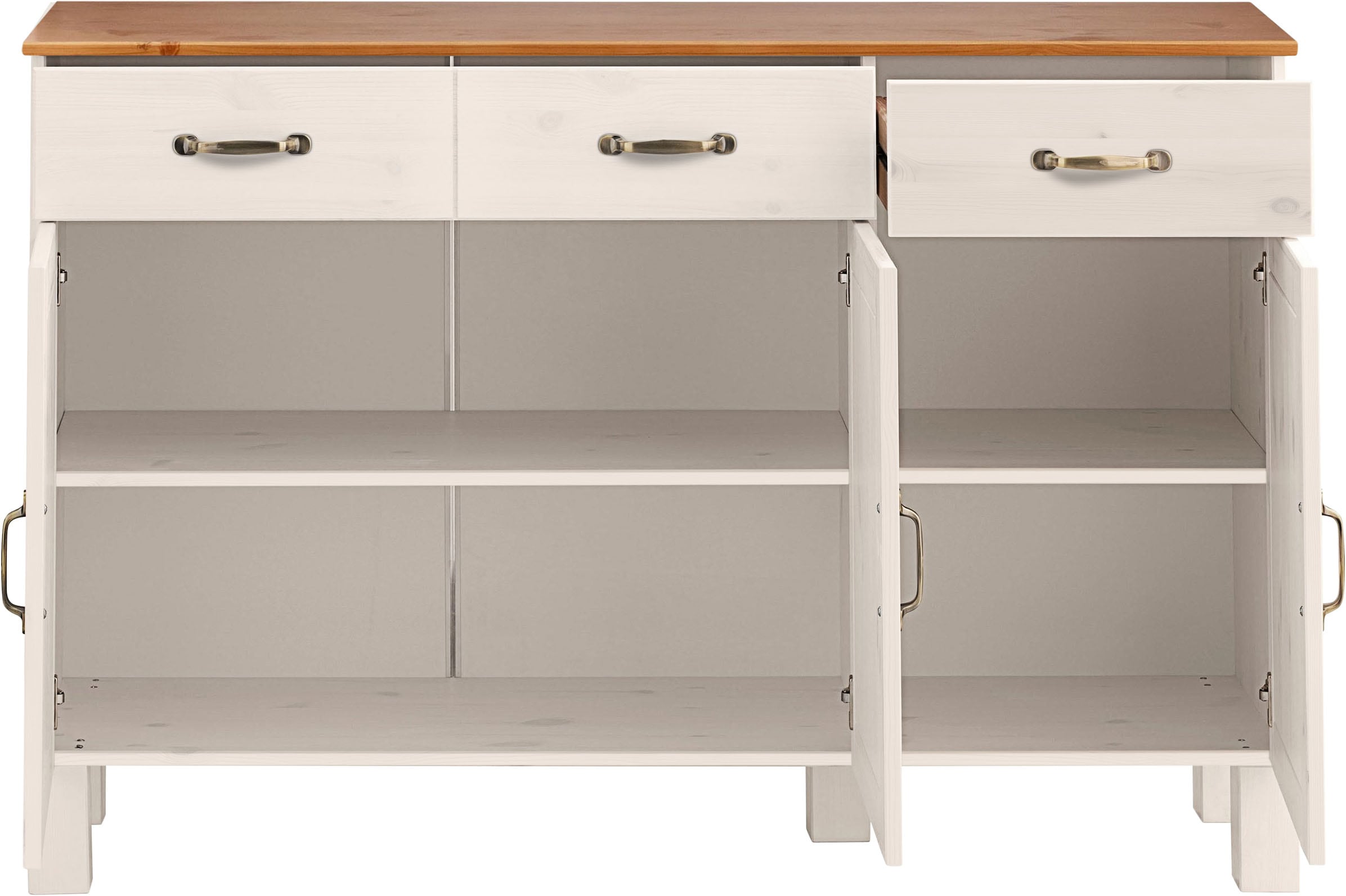 Home affaire Sideboard »Alby« Breite 125 cm, 3 Türen, 2 Schubkästen