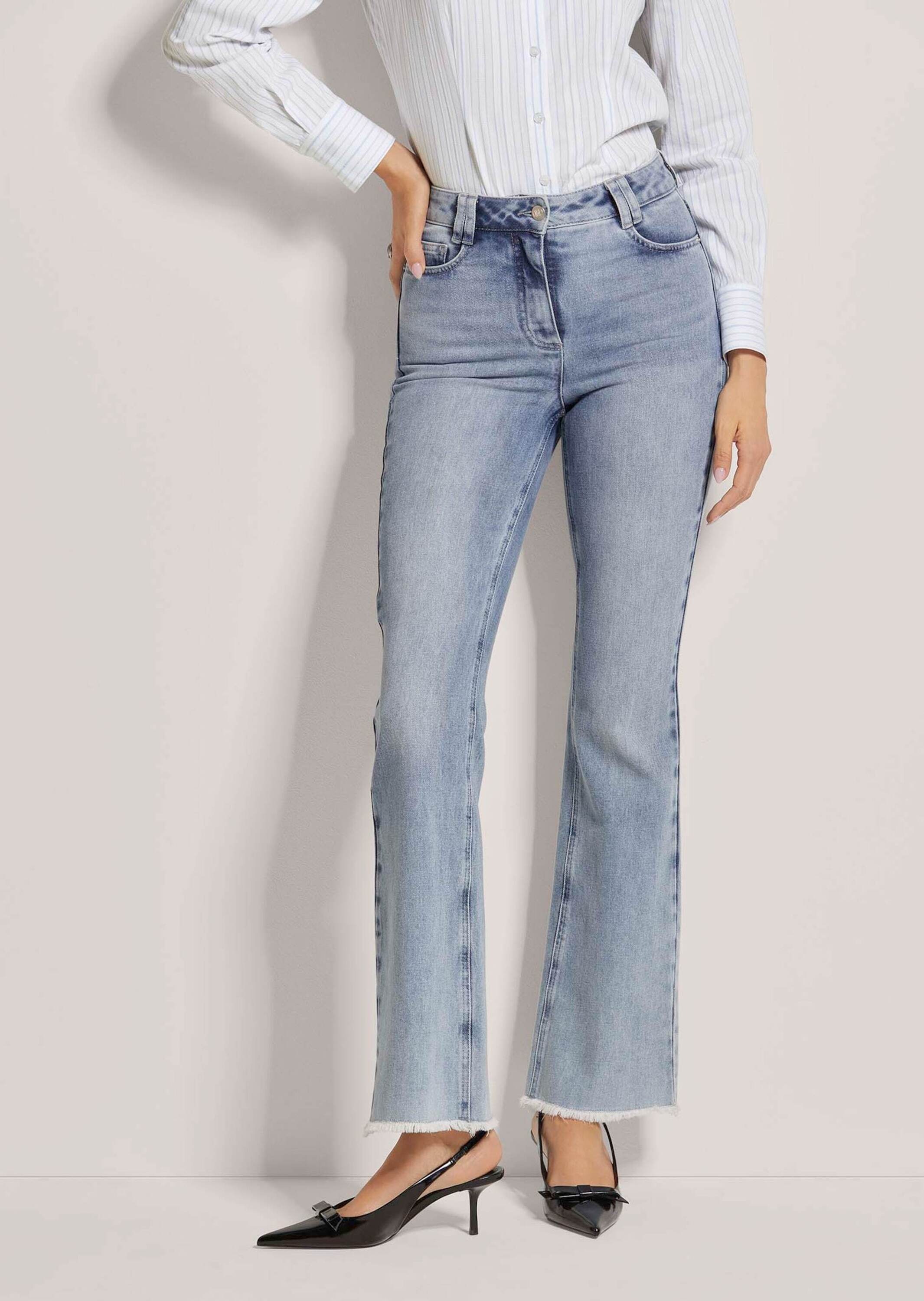 MADELEINE Regular-fit-Jeans "Jeans Weite Jeans - leicht ausgestellt" günstig online kaufen