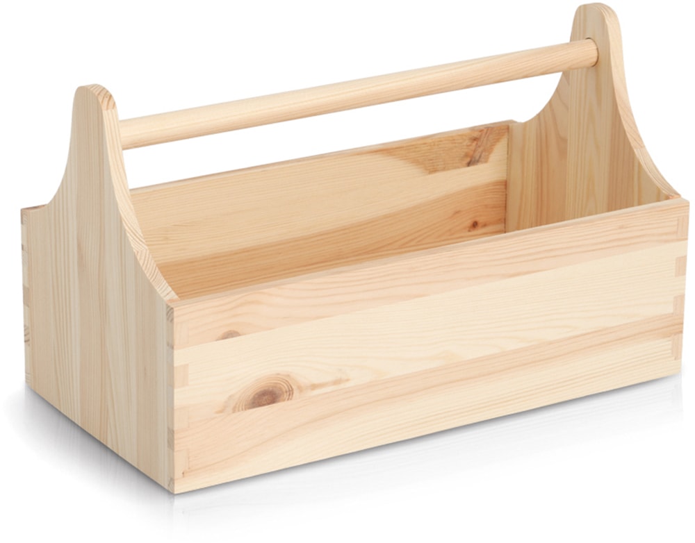 Zeller Present Werkzeugbox "Kiefer" natürliches Holz, vielseitig, einfach tragbar