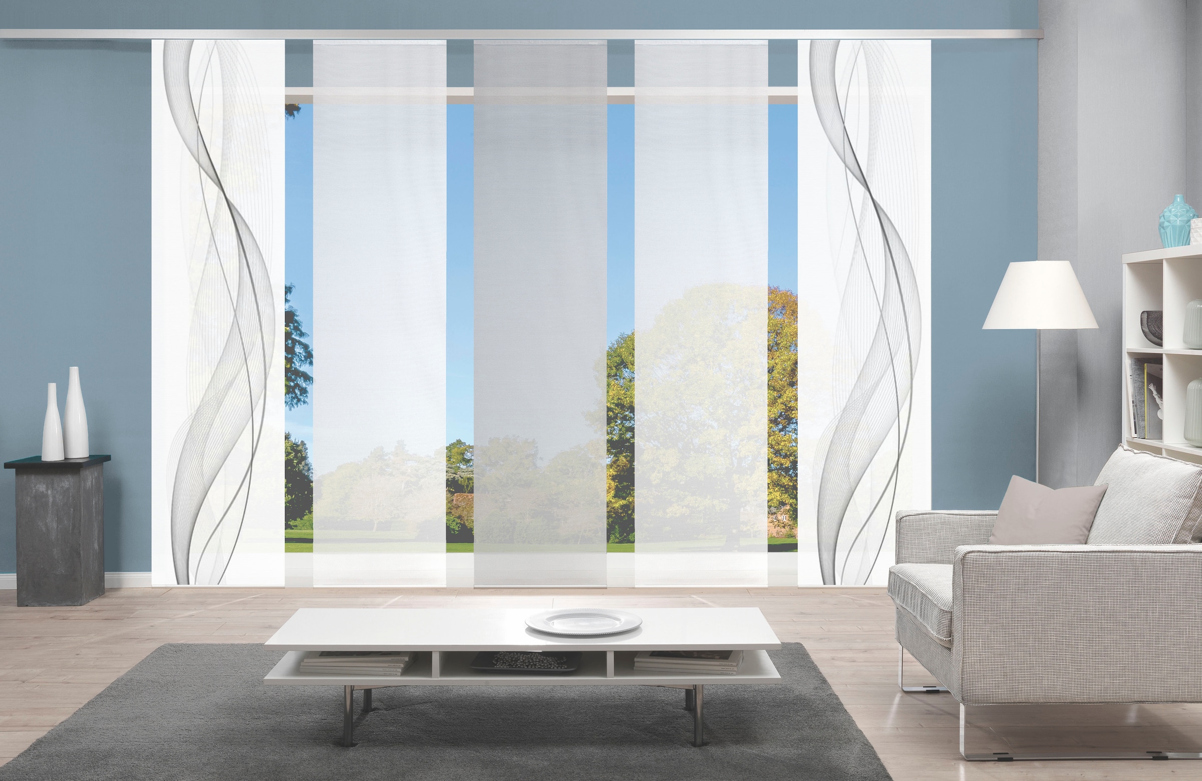 Vision S Schiebegardine "5ER SET HEIGHTS" Paneelwagen 5 Stk. tlg. HxB: 260x günstig online kaufen