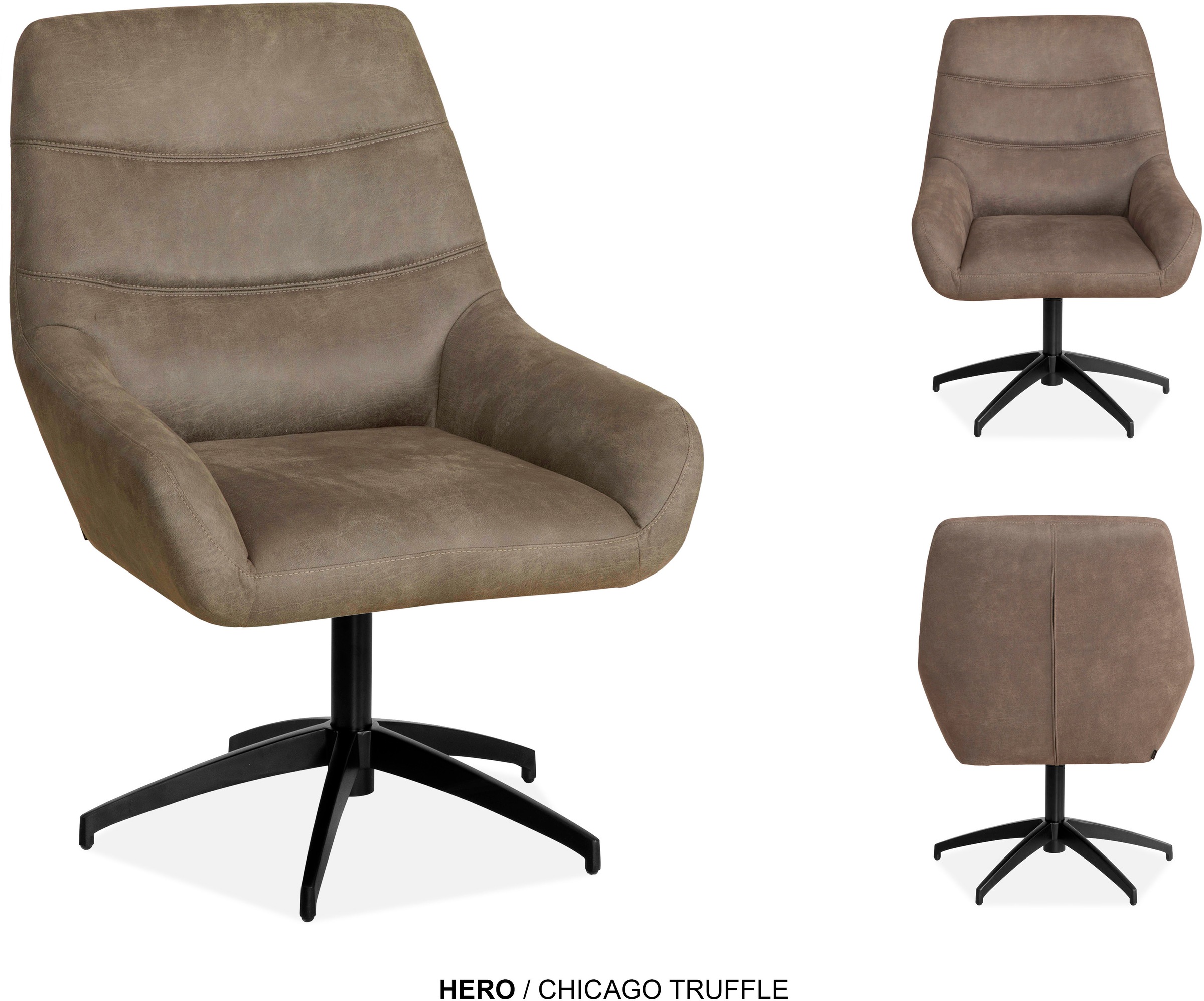 OMG Design Esszimmerstuhl »Hero« (Set) 2 Stk.bequemer Sessel, mit Drehgestell