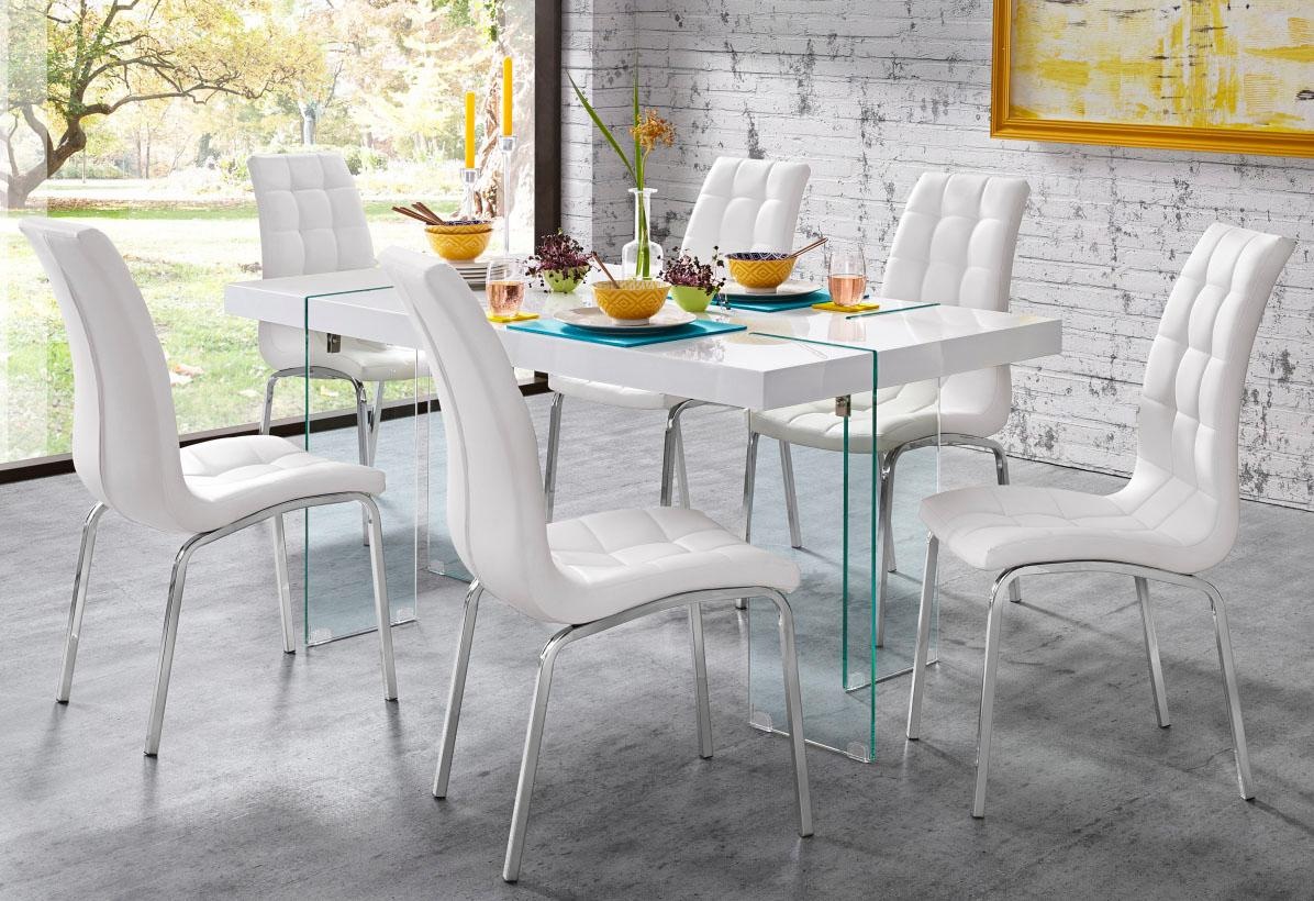 OTTO home 4-Fußstuhl "Lila" (Set) 2 Stk.(2 Stück) Bezug in Kunstleder, verc günstig online kaufen