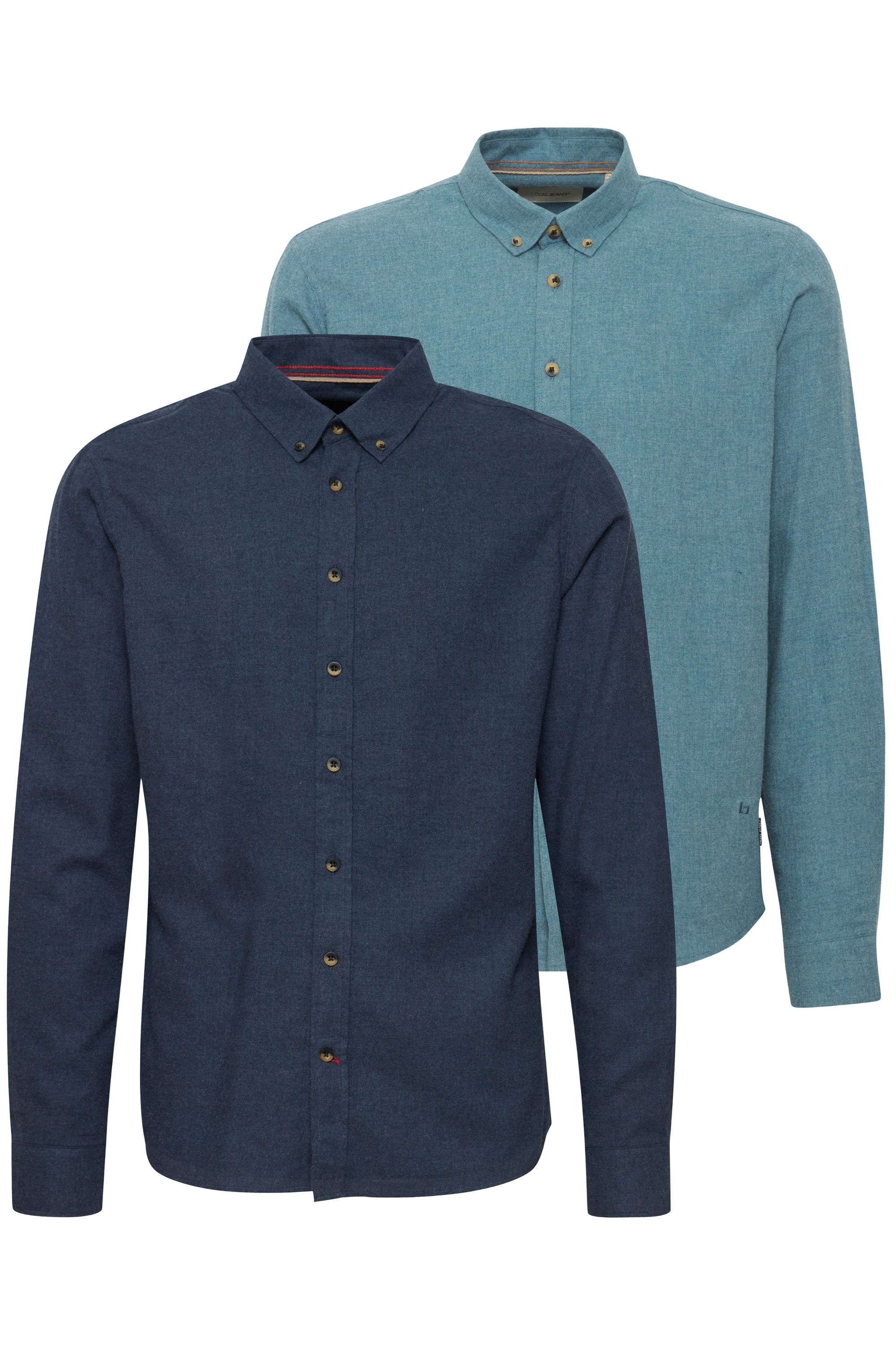 Blend Langarmhemd "BHShirt 2-Pack", Stilvolles Langarmhemd günstig online kaufen