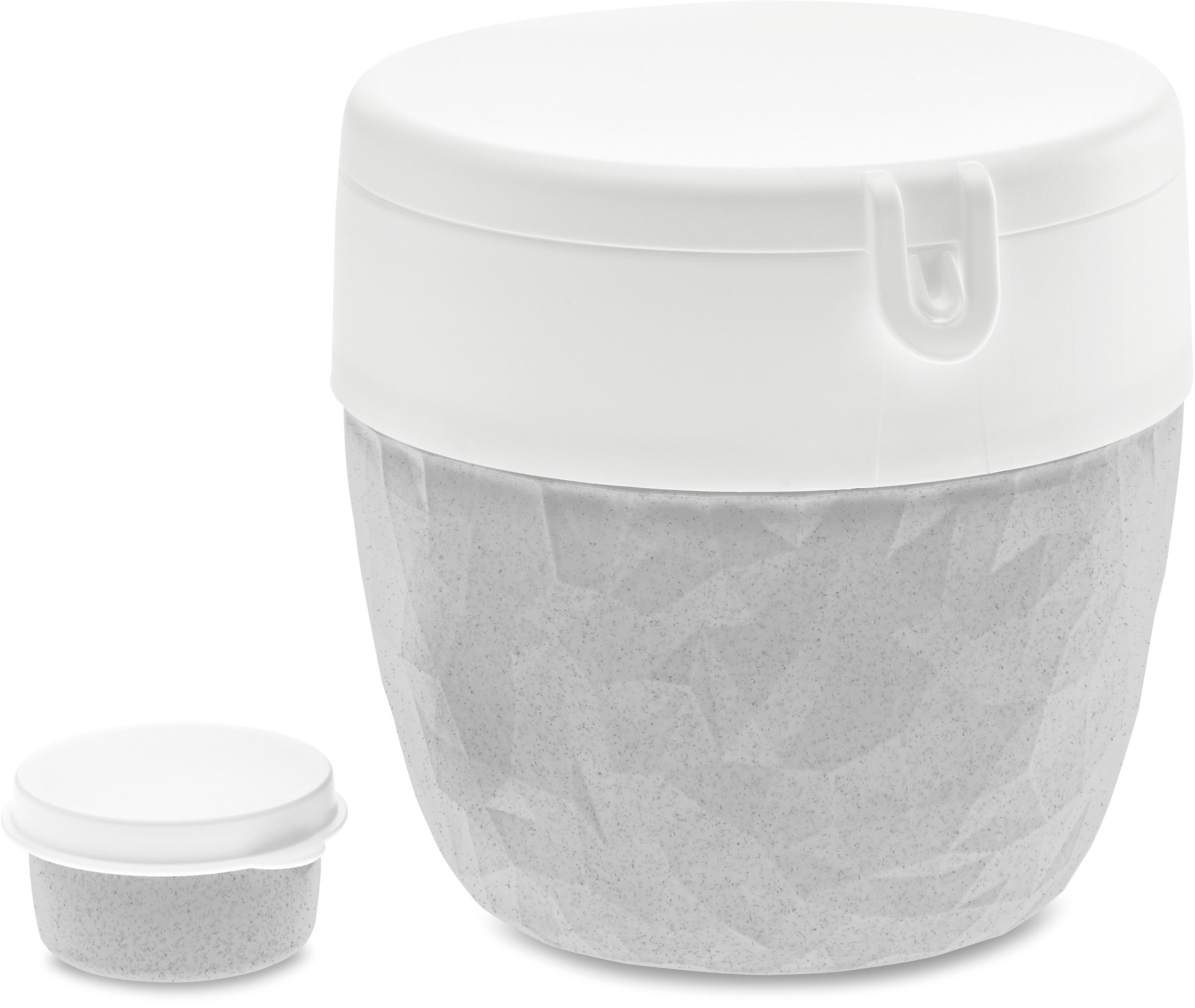 KOZIOL Lunchbox "BENTOBOX L", (1 tlg.), spülmaschinengeeignet,melaminfrei, inkl. Minidosen für Dressing,800 ml