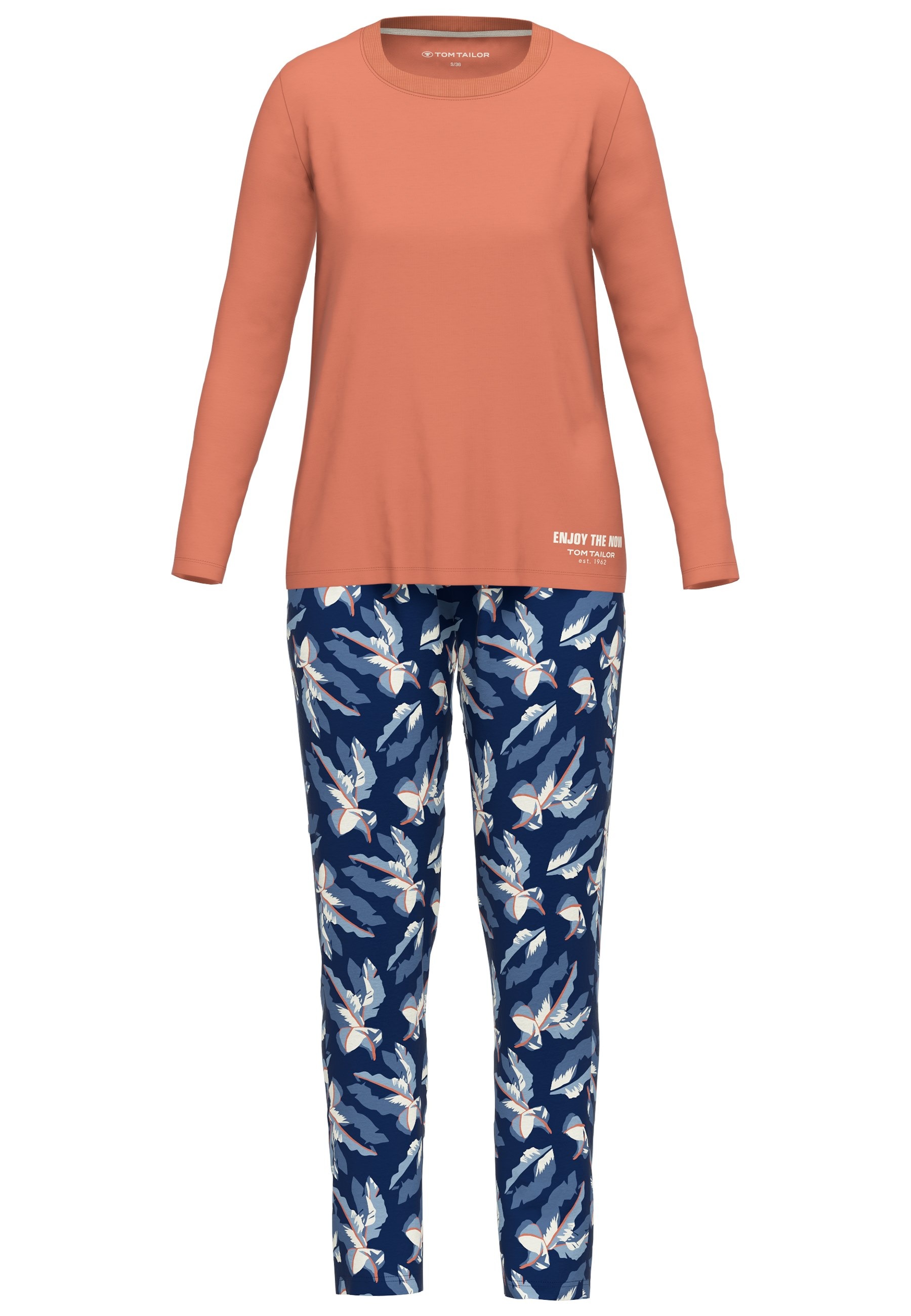 TOM TAILOR Pyjama "Manila" 2 Stk. tlg., mit Muster, Langarm, Rundhalsaussch günstig online kaufen
