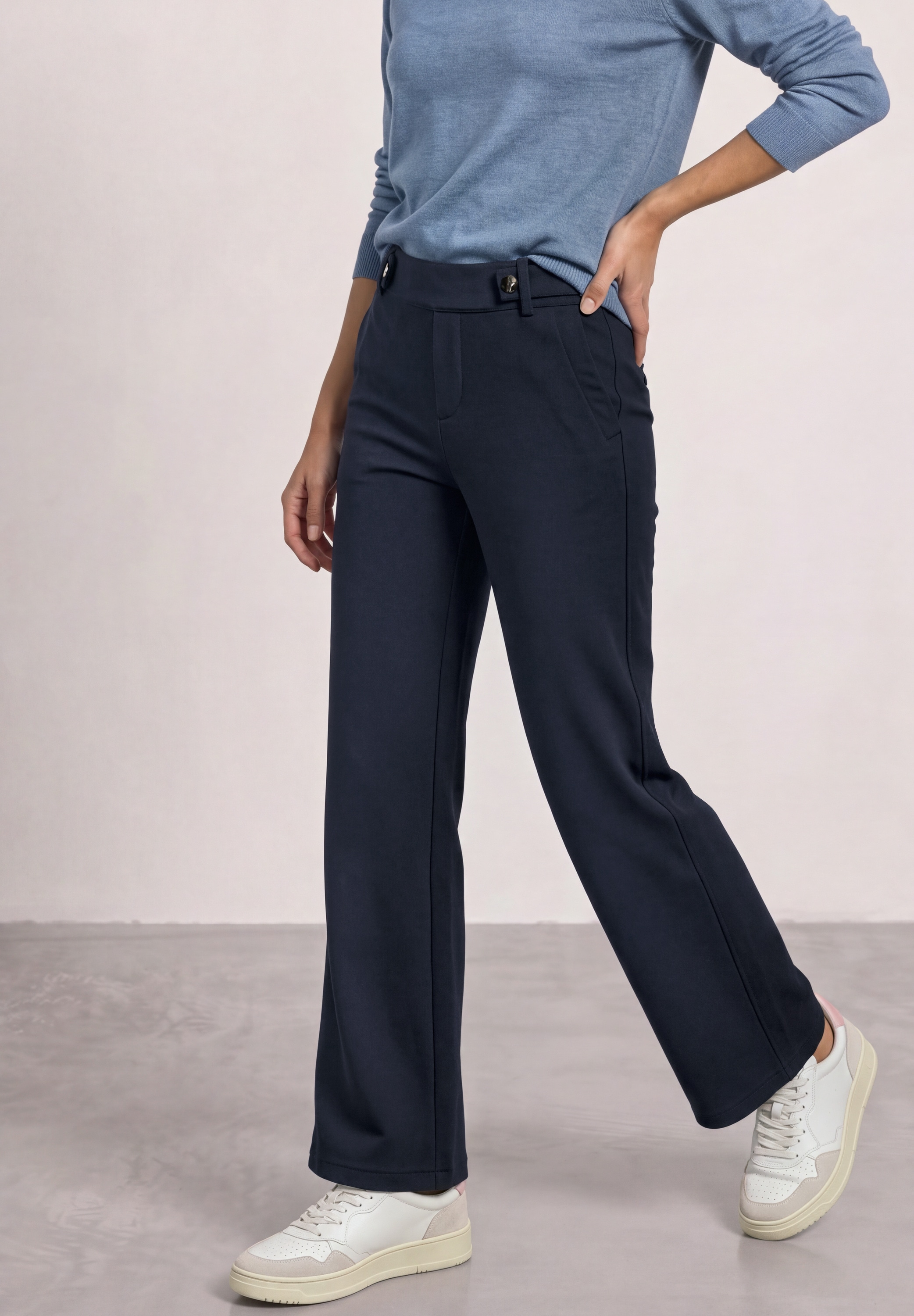 STREET ONE Stoffhose  mit Wide Legs