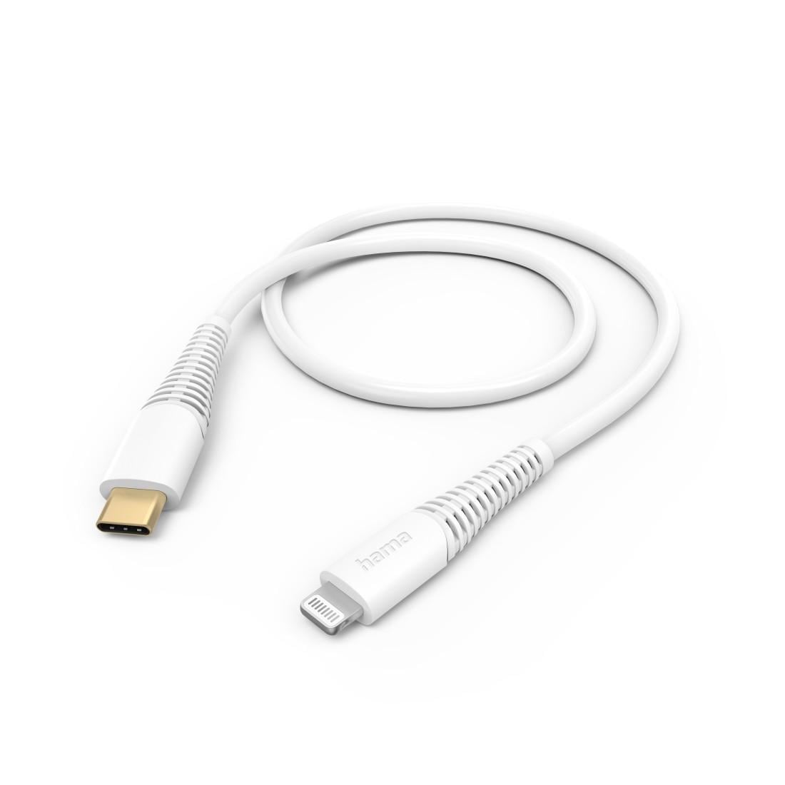 Hama USB-Kabel »Ladekabel, USB-C - Lightning, 1,5 m, Weiß«, USB-C-Lightning, 150 cm
