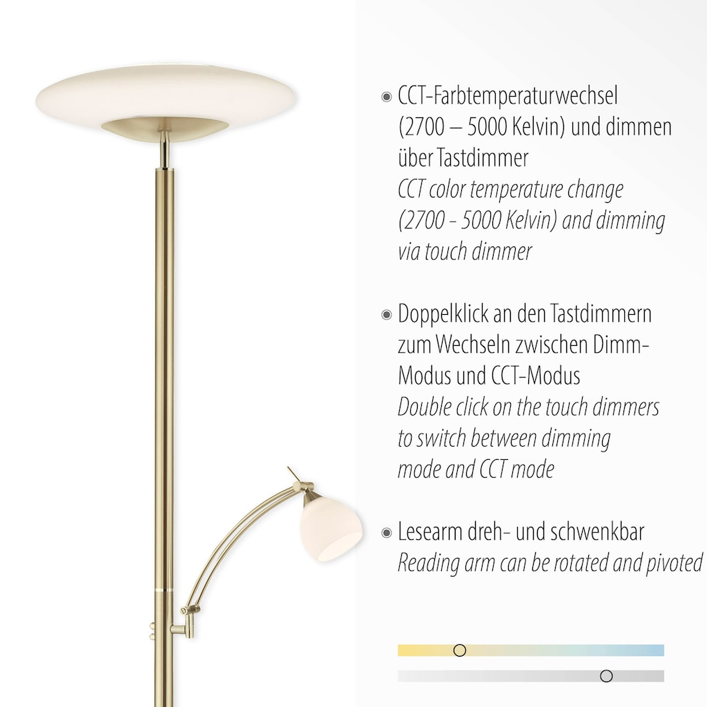 Paul Neuhaus Stehlampe »TROJA«, 2 flammig-flammig