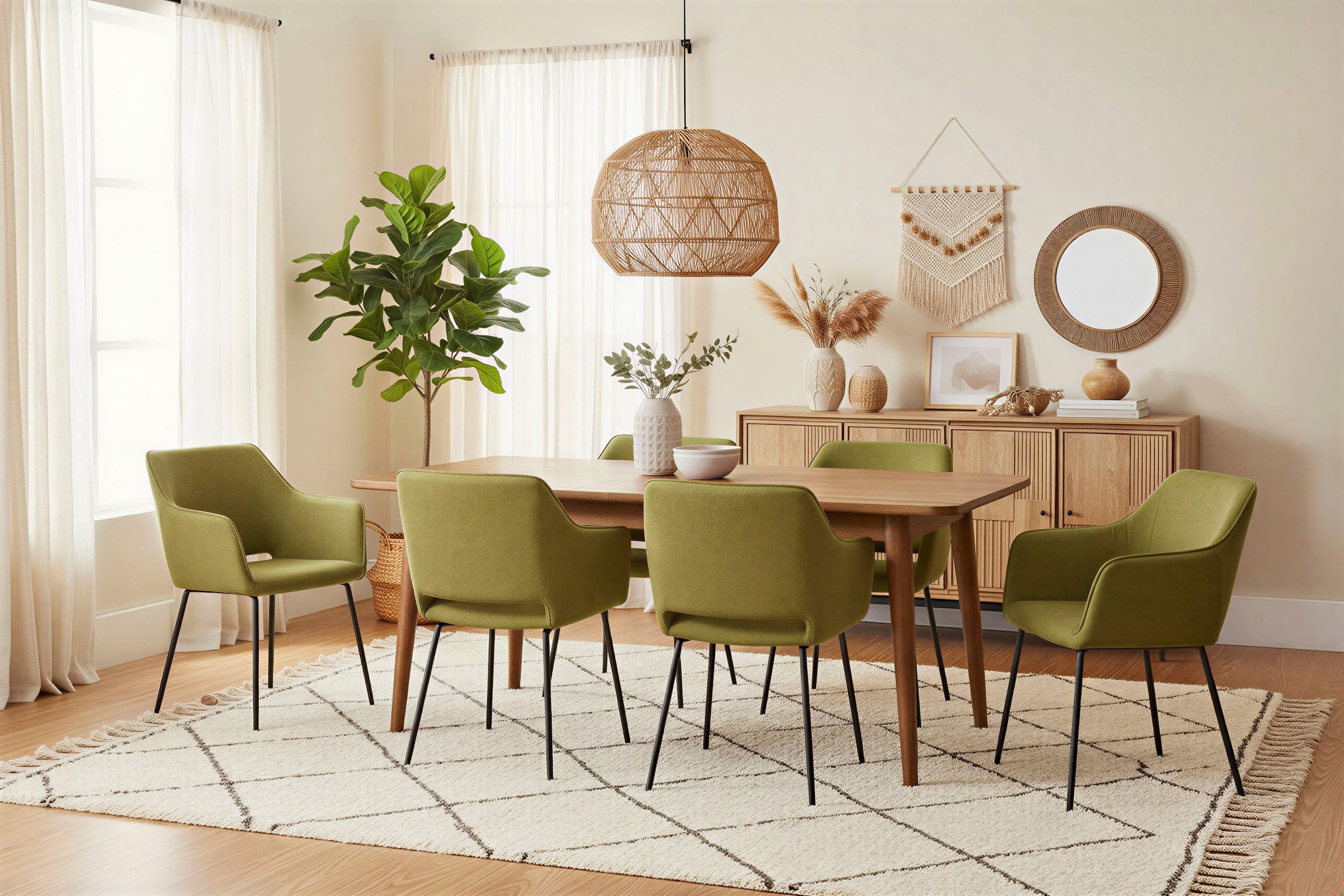 SIT Sideboard »Kommode – Lamellen‑Front & kunstvolle Schnitzereien aus Massivholz« 1 Stk. tlg. Massives Sideboard mit Lamellen‑Front & kunstvollen Holzschnitzereien