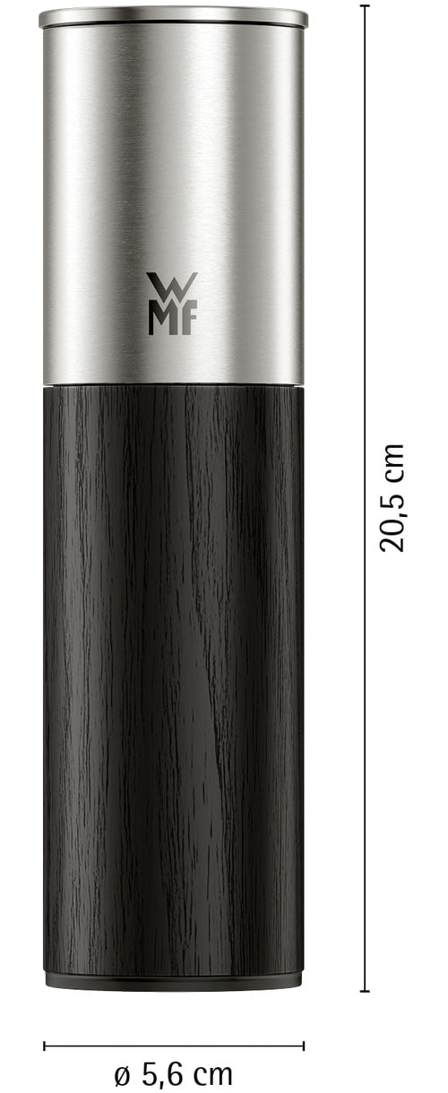 WMF Gewürzmühle »Nature Pro Edelstahl« Keramikmahlwerk, einstellbarer Mahlgrad, Aromaschutzdeckel, Holz