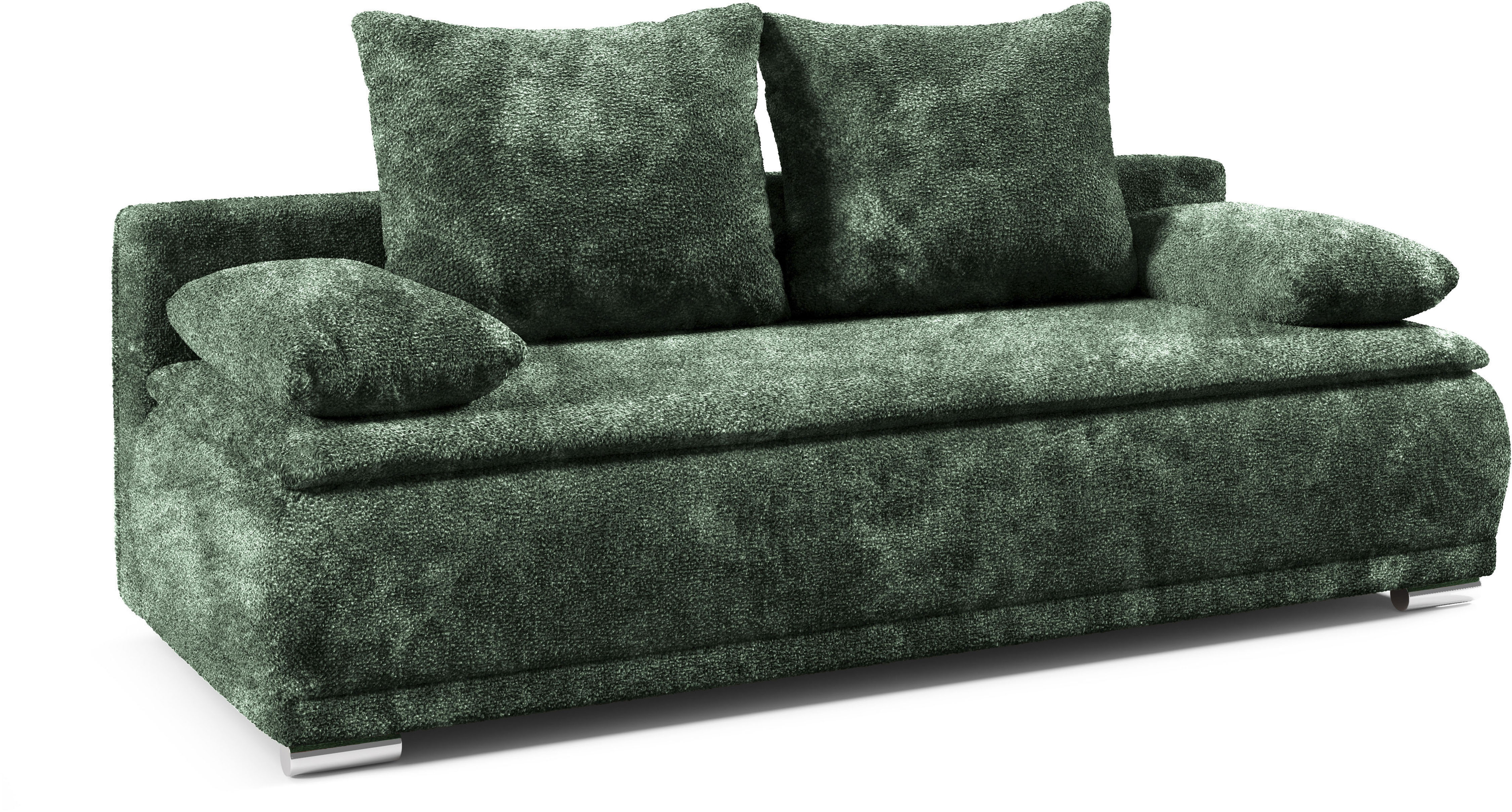 Thumbnail - WERK2 Schlafsofa "Biggi komfortabel & elegant, Schlaffunktion, Bettkasten, Breite 206 cm" inkl. losen Kissen, Bouclé APH...