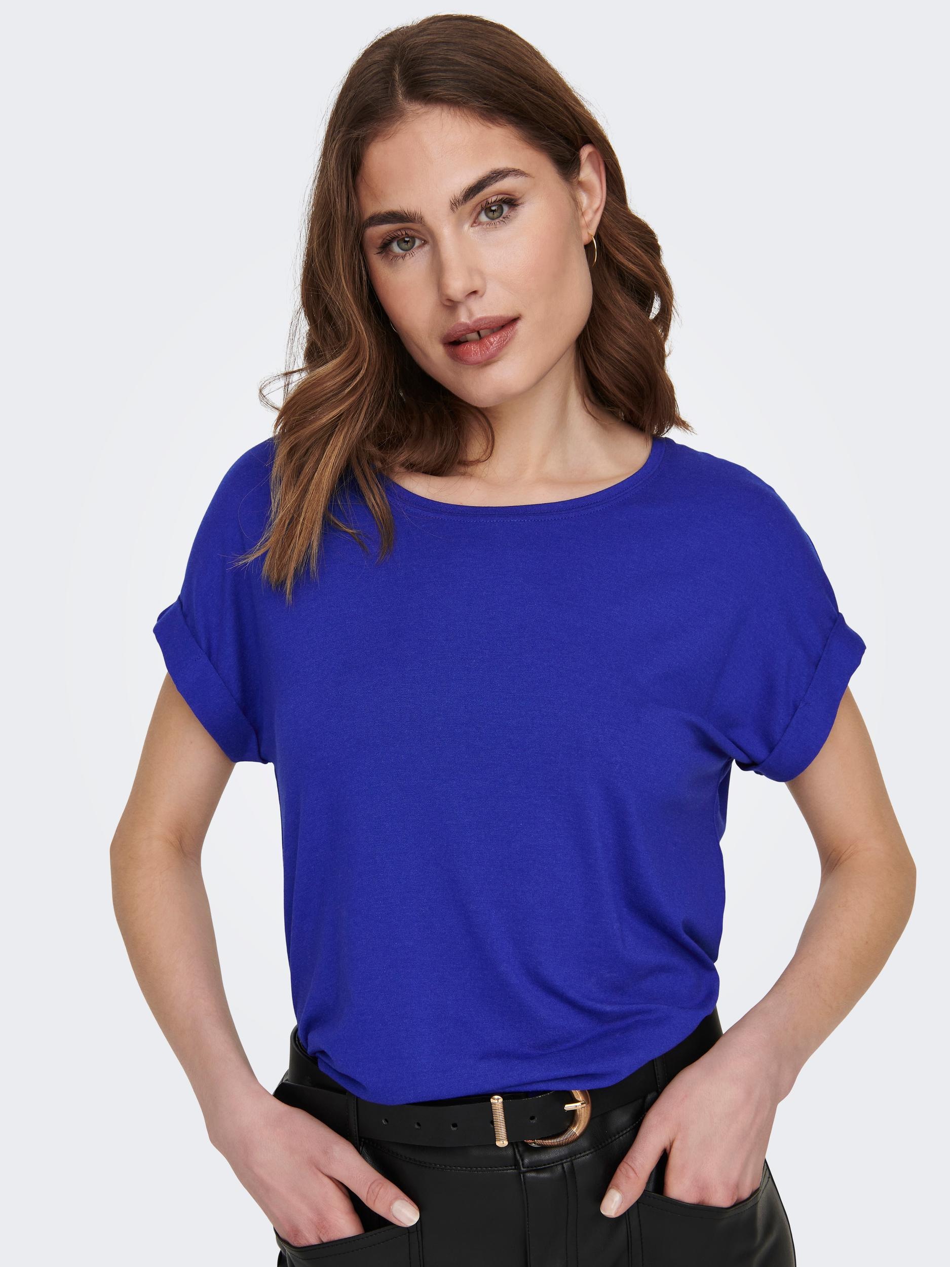 ONLY T-Shirt "ONLMOSTER – Kurzarmshirt mit Aufschlag und klassischem Look" günstig online kaufen