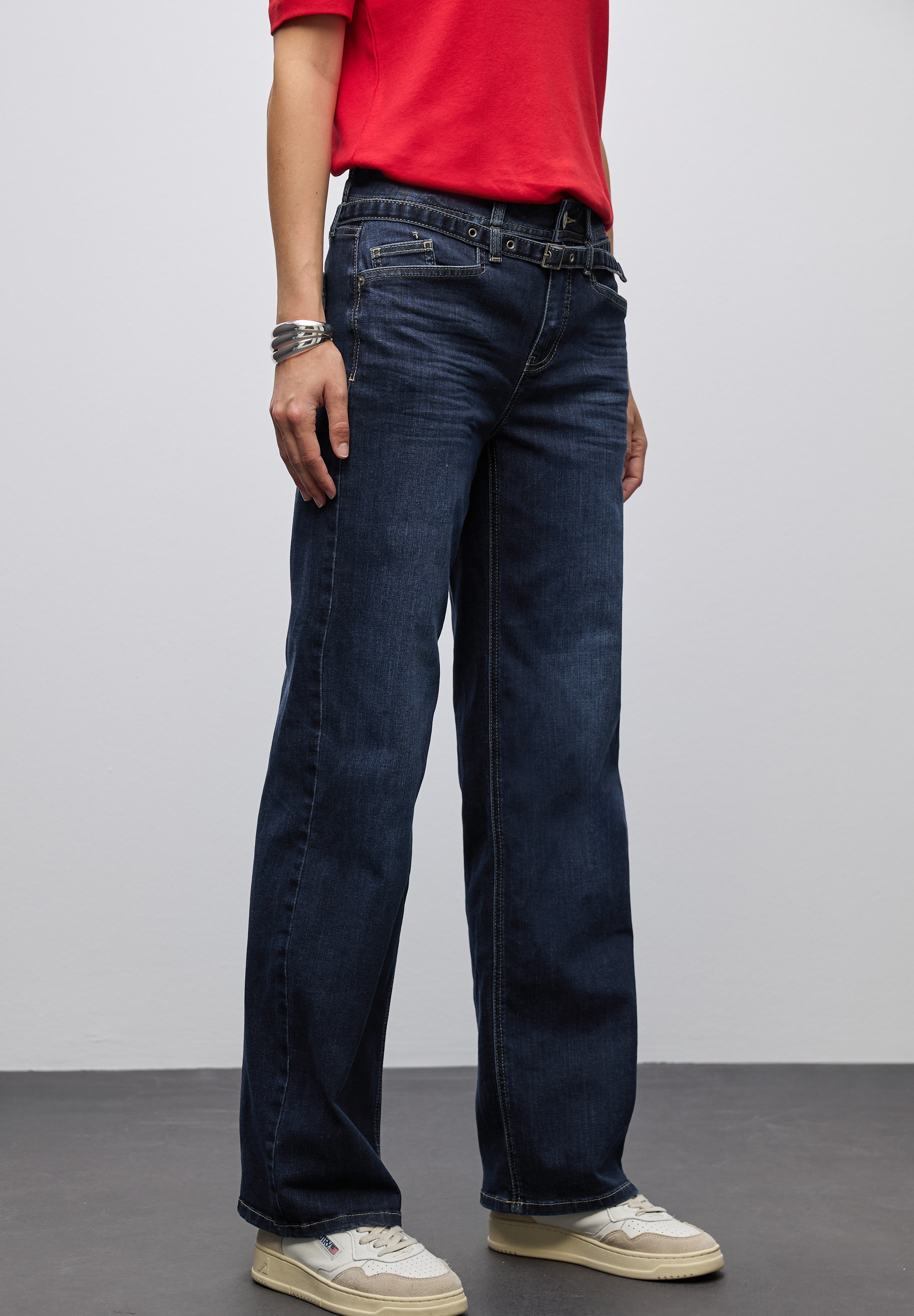 STREET ONE Weite Jeans, mit Jeans-Gürtel günstig online kaufen