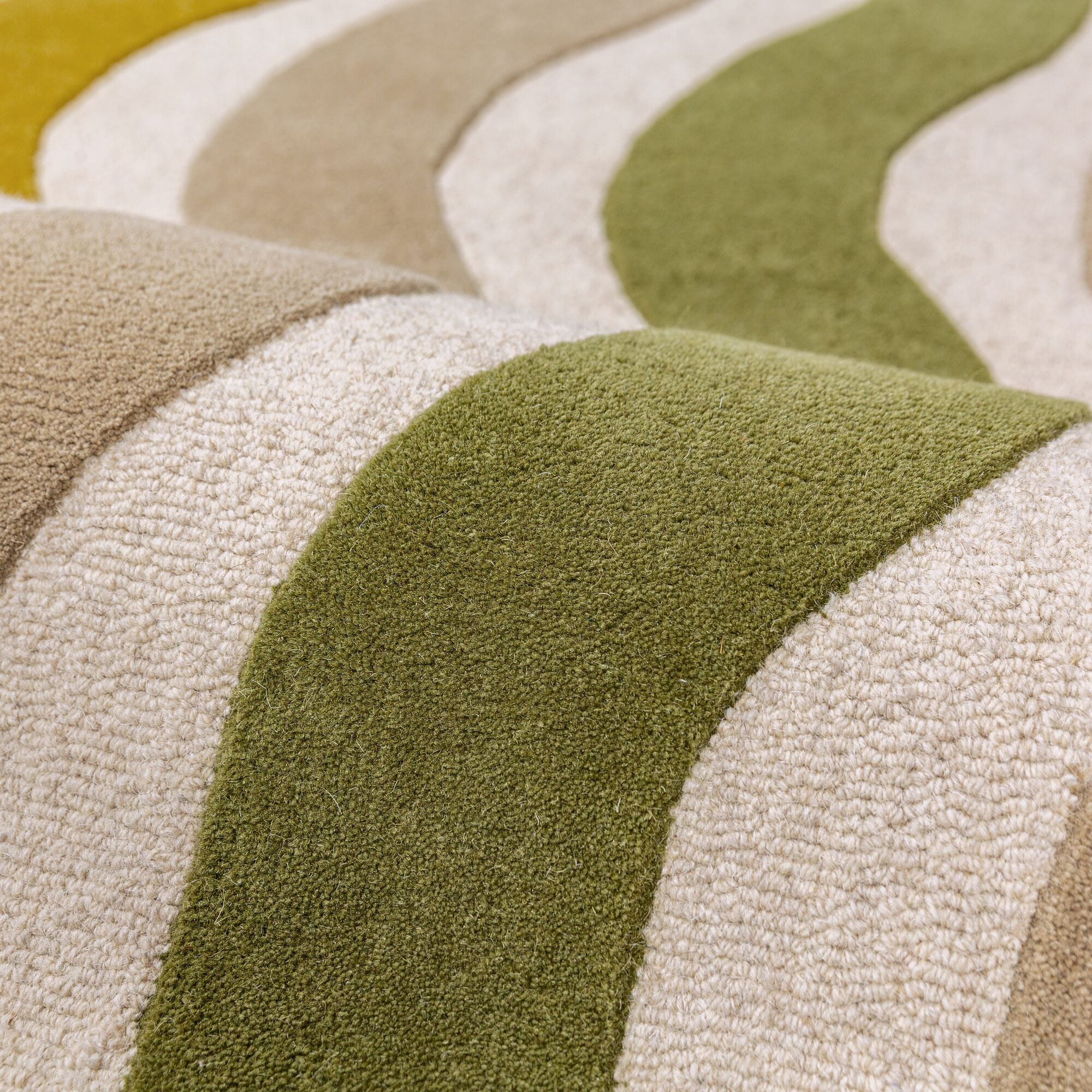 FLAIR RUGS Wollteppich »CASCADE auch als Läufer« rechteckig 7 mm Höhe aus 100% Wolle, Organisches Design, handgetuftet