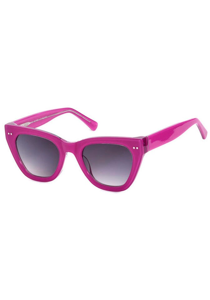 Natascha Ochsenknecht Retrosonnenbrille, Stylische Schmetterlingsform mit pinkfarbener Fassung
