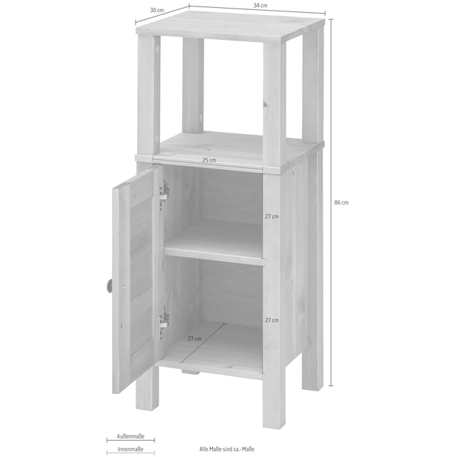 Home affaire Unterschrank »Ayanna«, aus Massivholz, Breite 34 cm bestellen  | BAUR