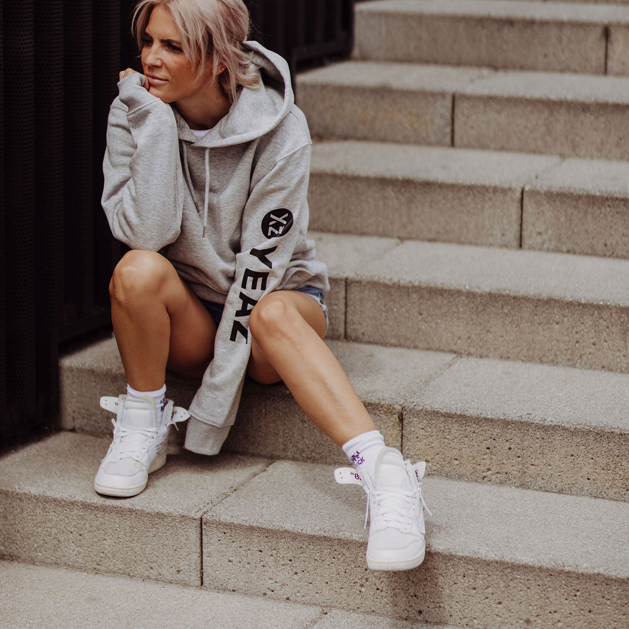 YEAZ Kapuzenpullover »Hoodie Sky Grey (unisex) CUSHY«