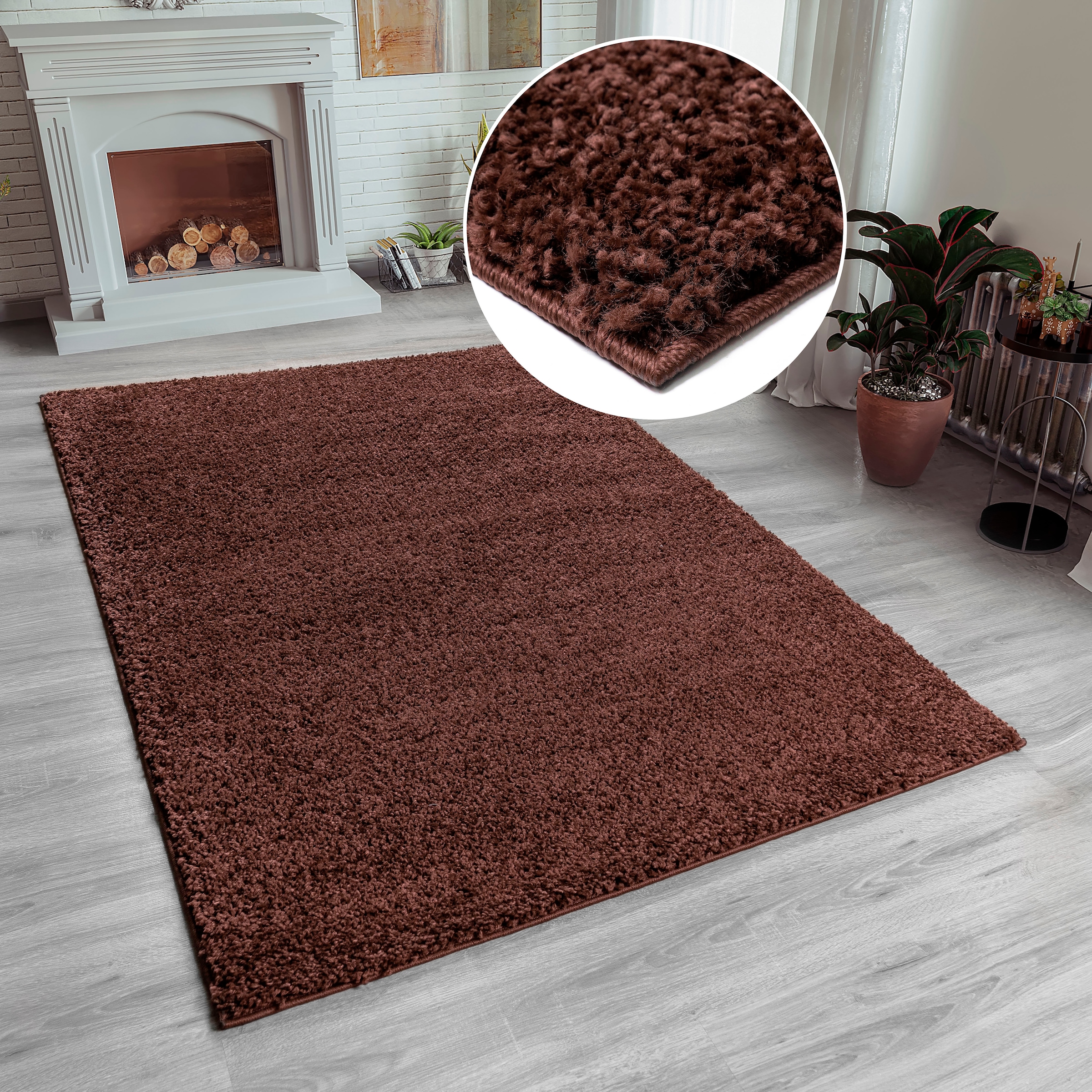 BAUR Teppich, Home 30«, besonders kuschelig Hochflor-Teppich »Shaggy Uni Farben, rechteckig, affaire kaufen weich und |