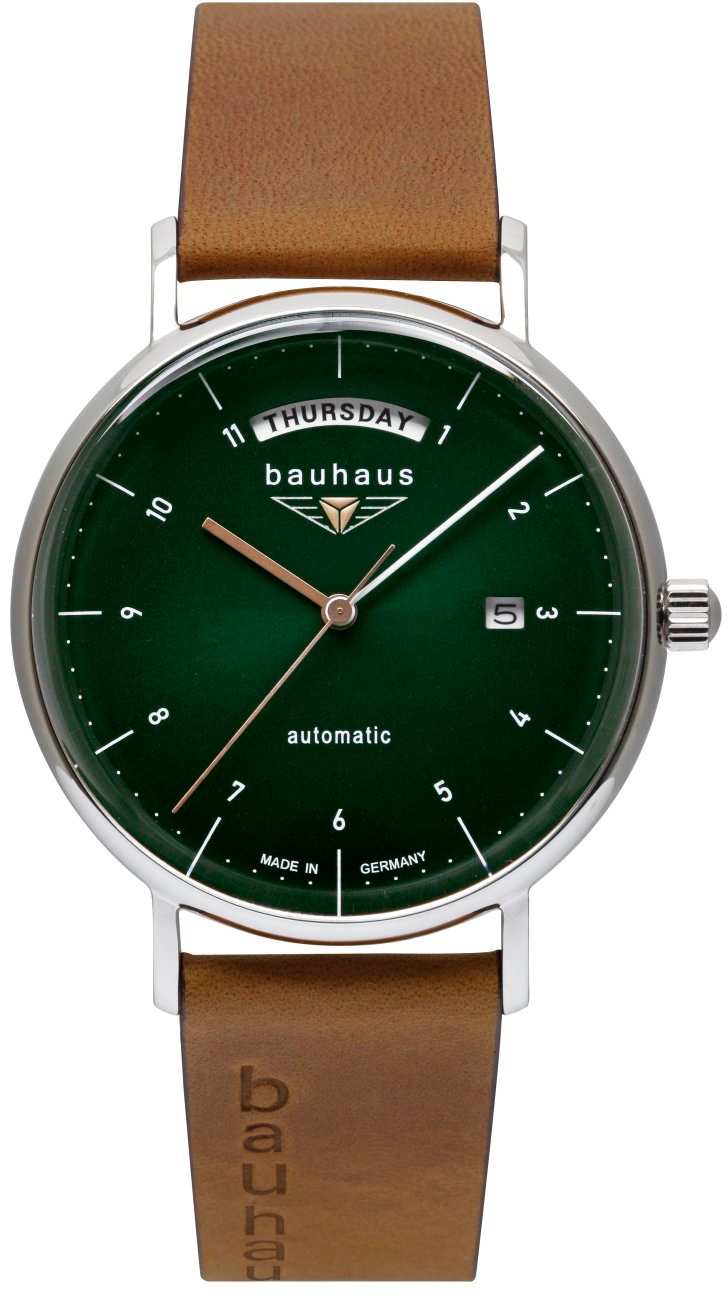 bauhaus Automatikuhr »Bauhaus Edition, Day-Date, 2162-4«, Armbanduhr, Herrenuhr, Datum, Wochentag, Made in Germany