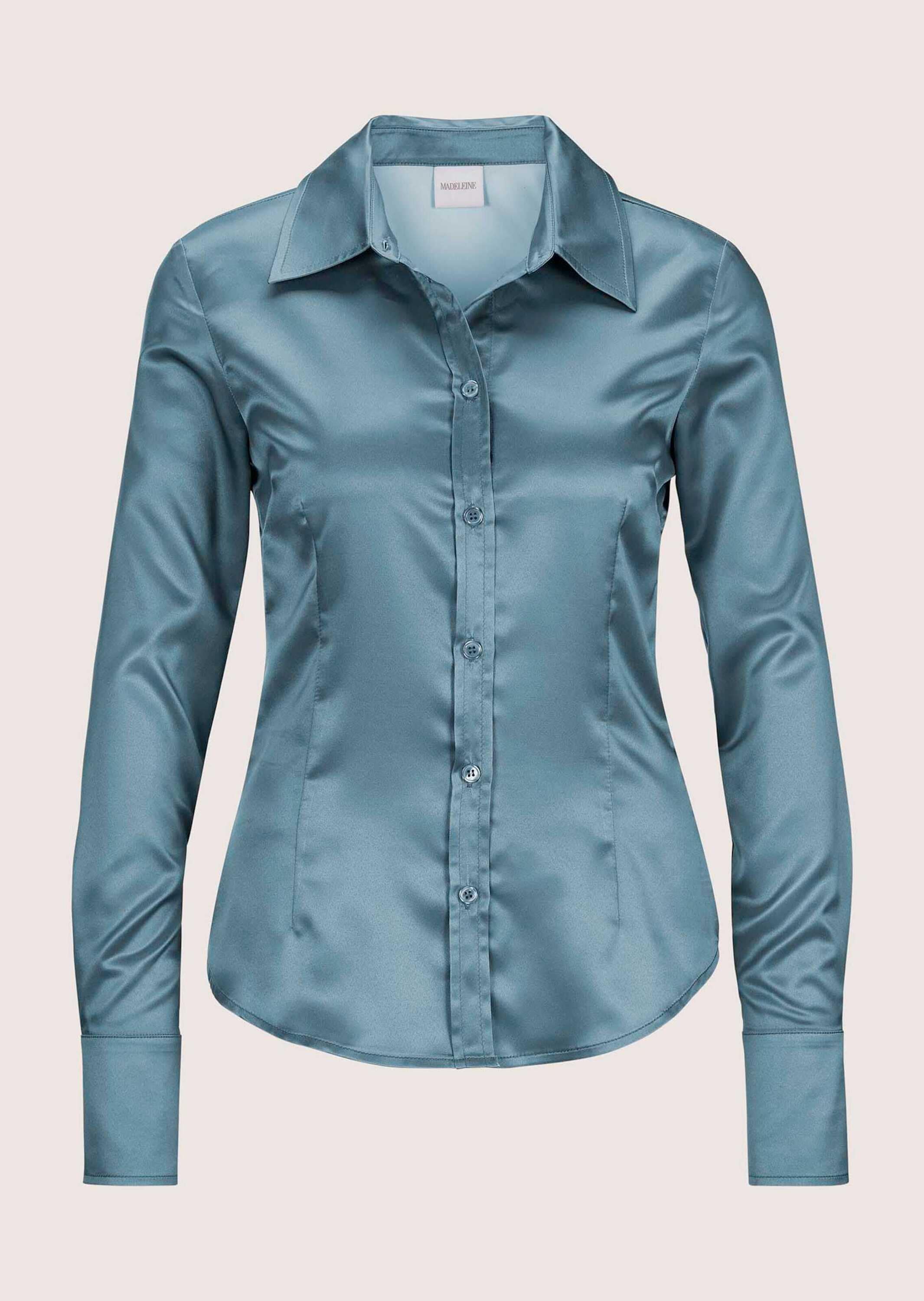 MADELEINE Hemdbluse "Bluse Hemdbluse mit glänzendem Finish" günstig online kaufen
