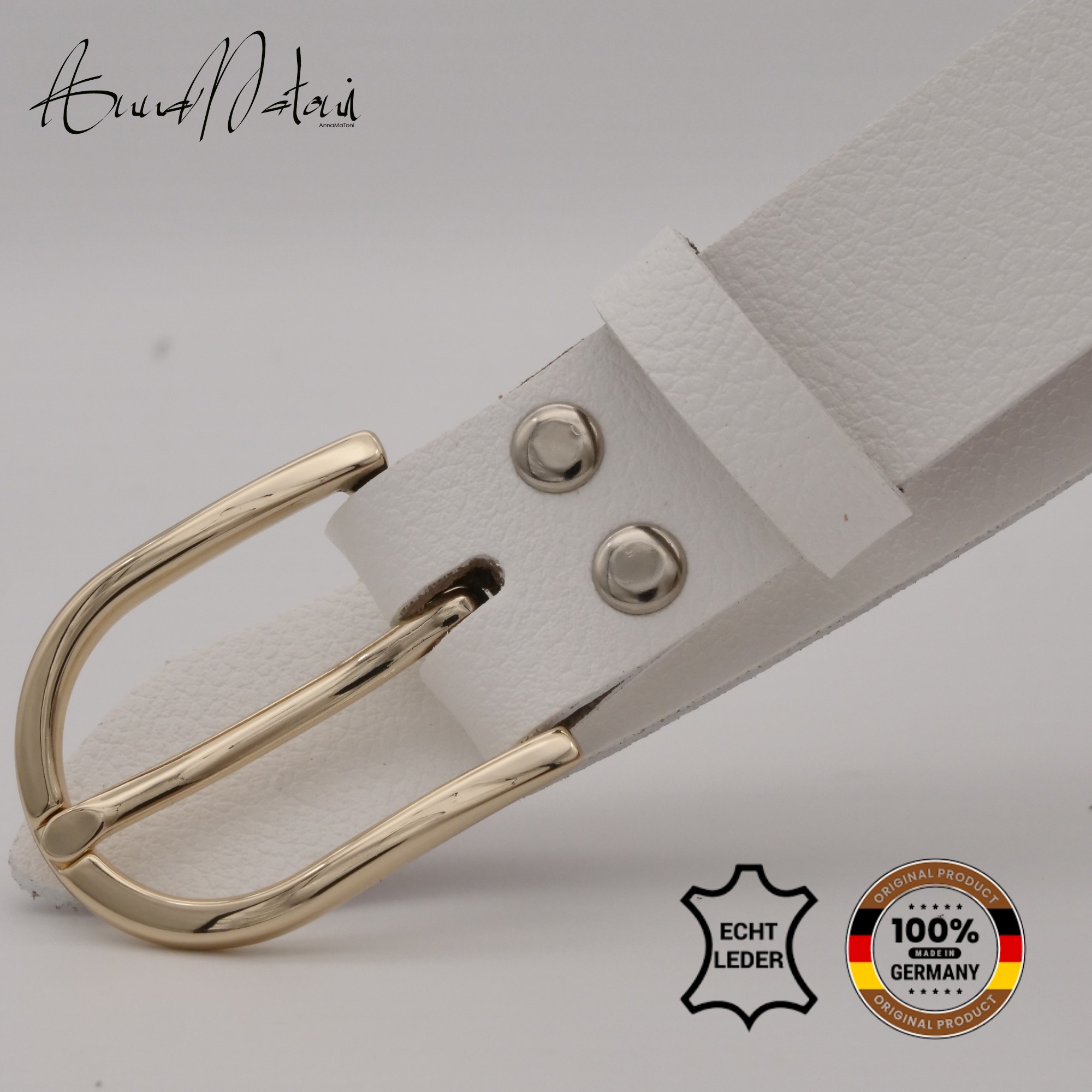 Thumbnail - AnnaMatoni Ledergürtel "AnnaMatoni Damen Ledergürtel Basic Gürtel 3cm breit echt Leder"