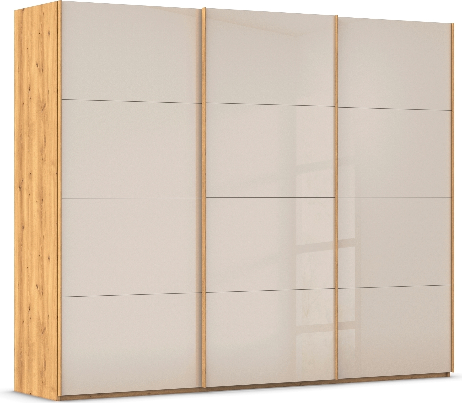 rauch Schwebetürenschrank "Kleiderschrank Schrank Garderobe Schlafzimmerschrank SCALE-FYRA" edle viergeteilte Türen mit Glas-Front viele Farben MADE IN GERMANY