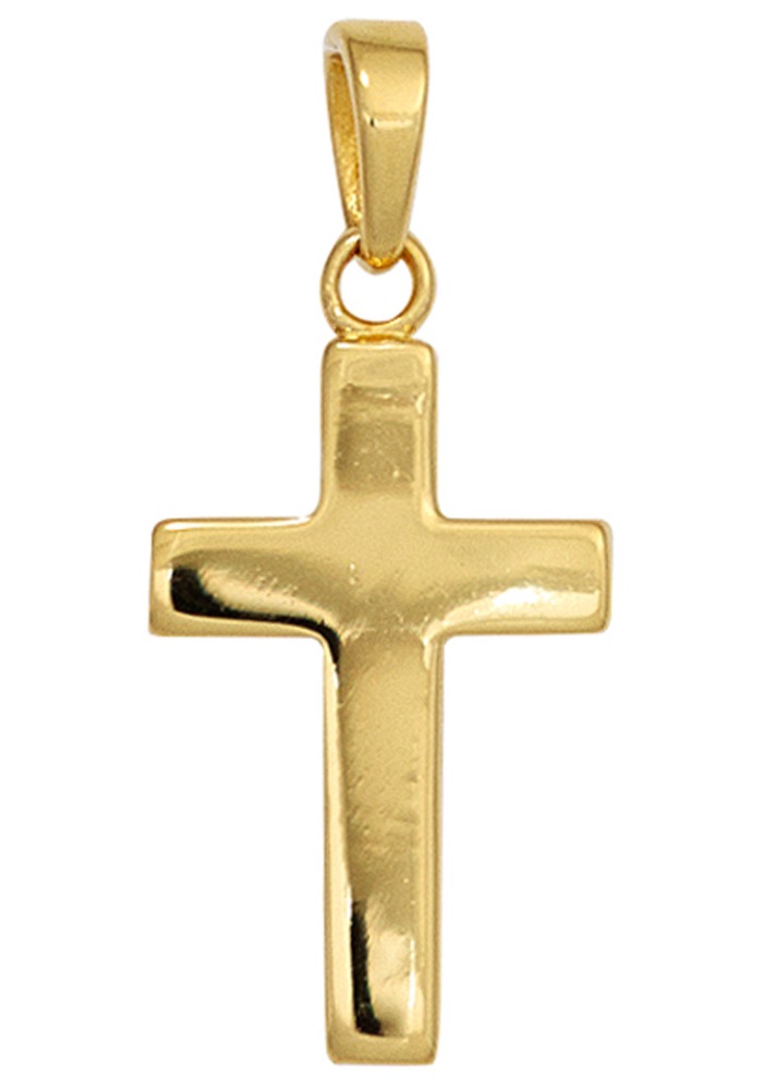 JOBO Kreuzanhänger »Anhänger Kreuz« 925 Silber vergoldet