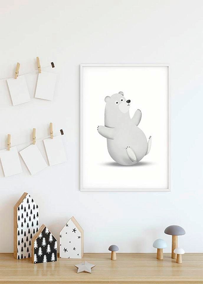 Komar Poster "Cute Animal Polar Bear", Tiere, (1 St.), Kinderzimmer, Schlafzimmer, Wohnzimmer