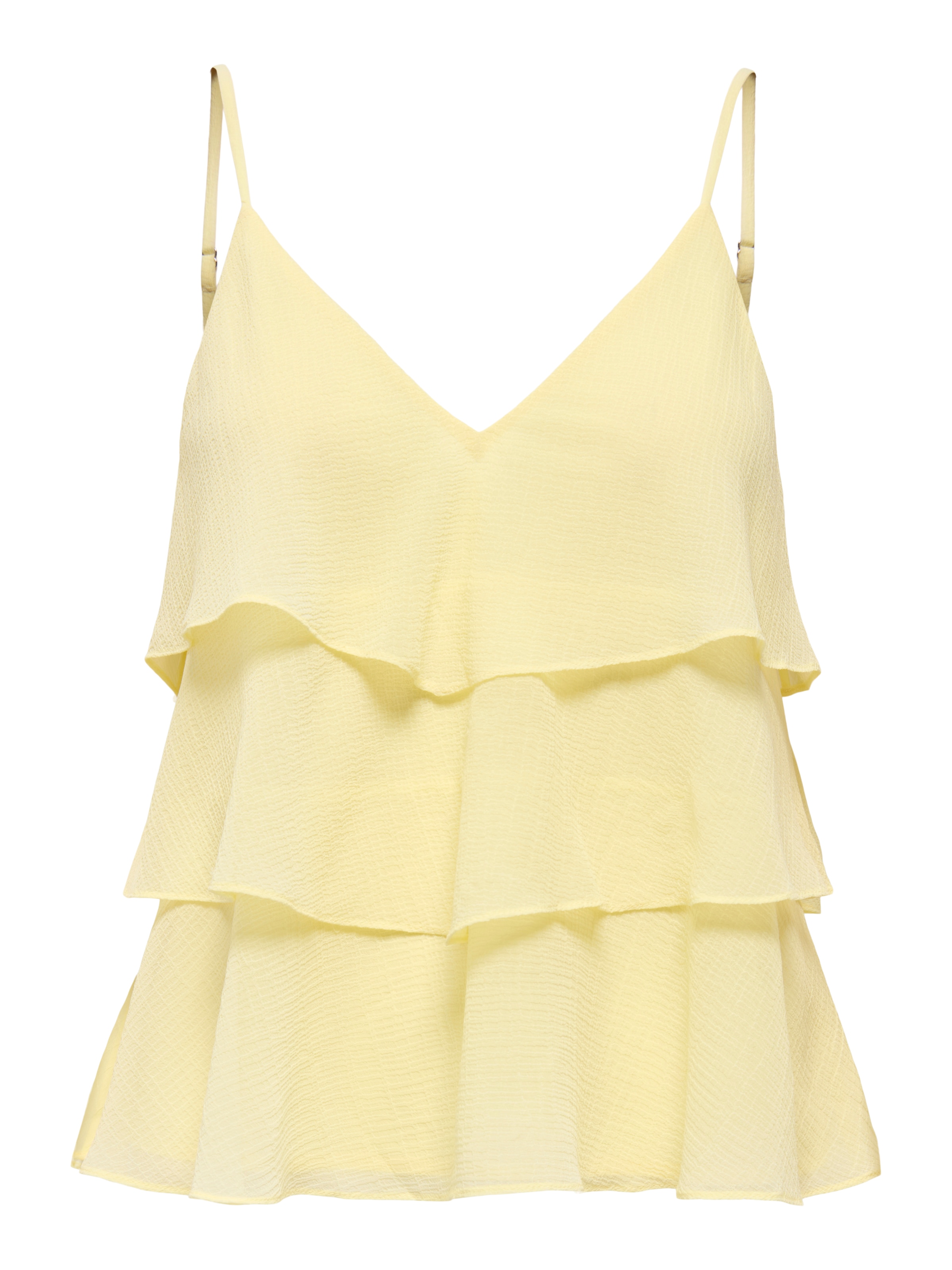 Only Trägertop "Onllinn Life Flounce Singlet Wvn Noos" Kunstfaser, Regular Fit