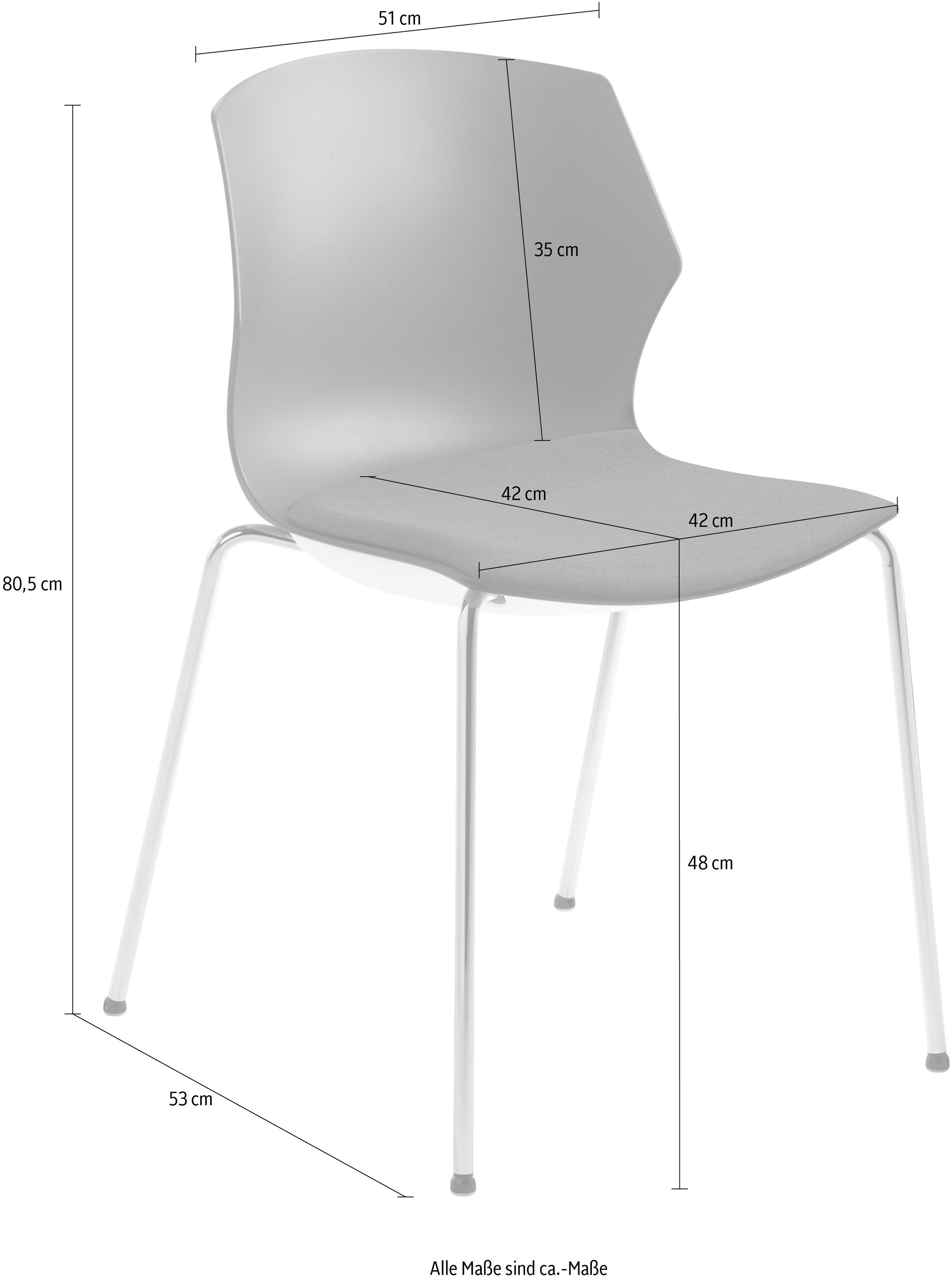 Mayer Sitzmöbel Stapelstuhl "Stapelstuhl myPRIMO" () Polyester stapelbar günstig online kaufen