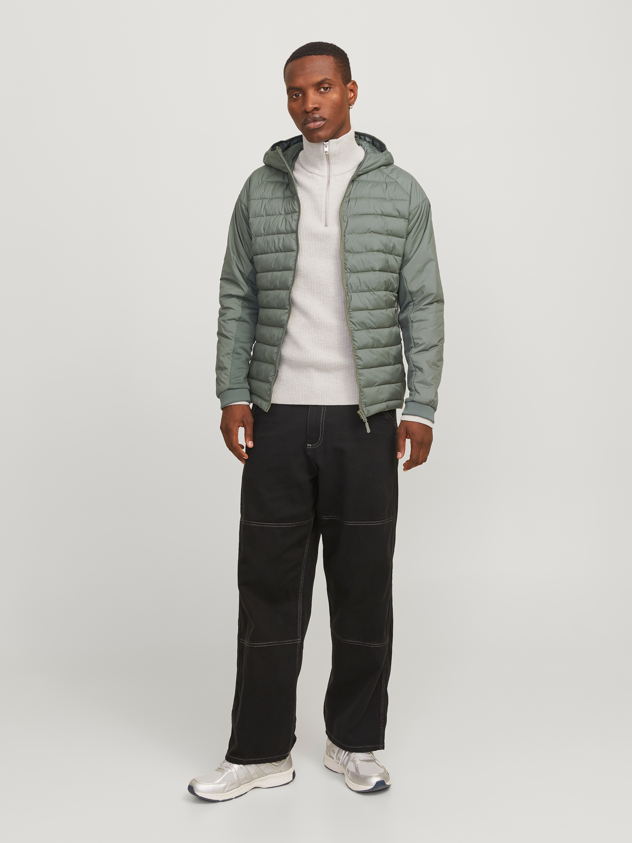 Jack & Jones Steppjacke »JJESTATE HYBRID JACKET NOOS«, mit Kapuze, mit Kapuze