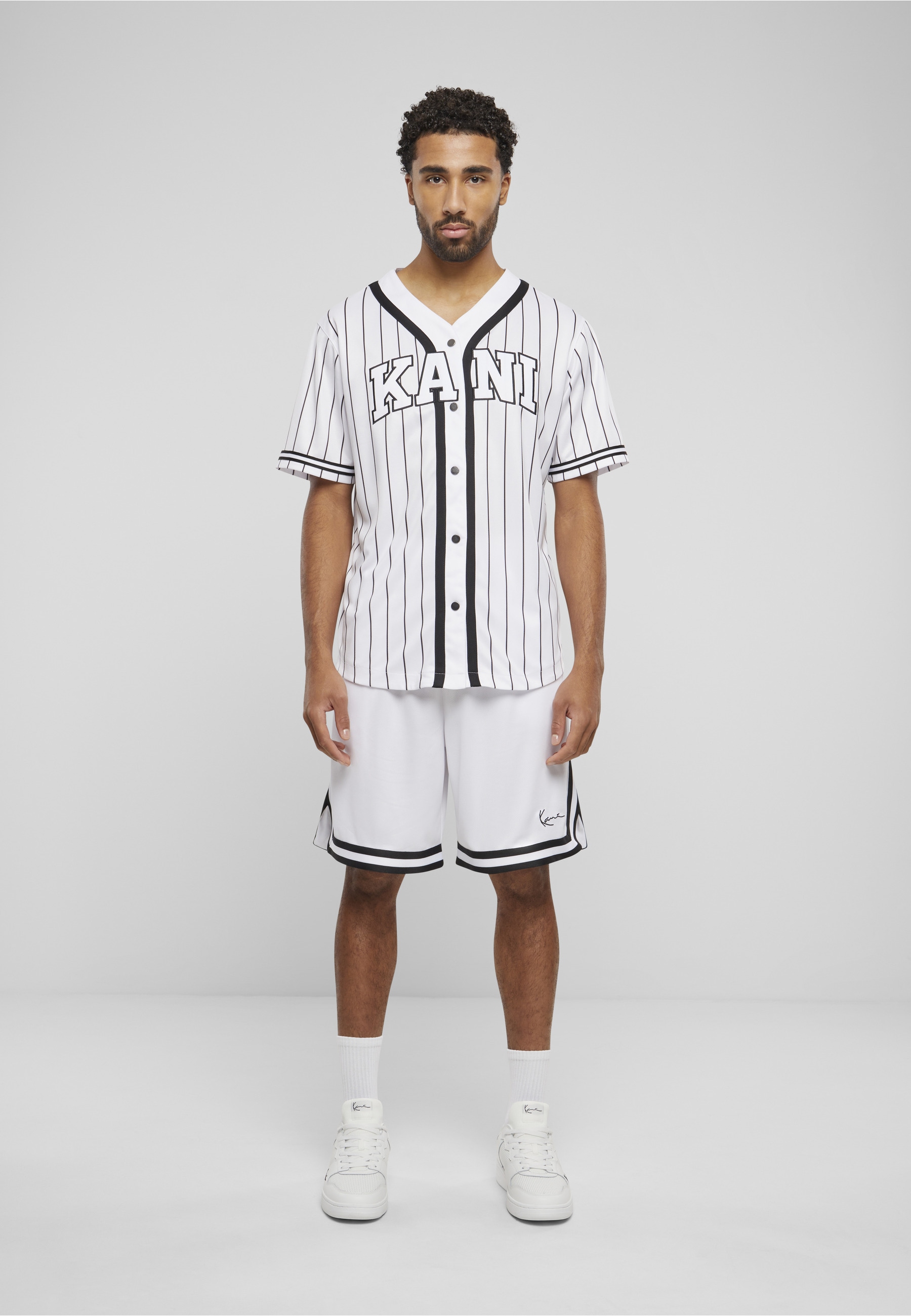 Karl Kani Funktionshemd »Karl Kani Herren KM221-115-2 Serif Pinstripe Baseball Shirt« 1