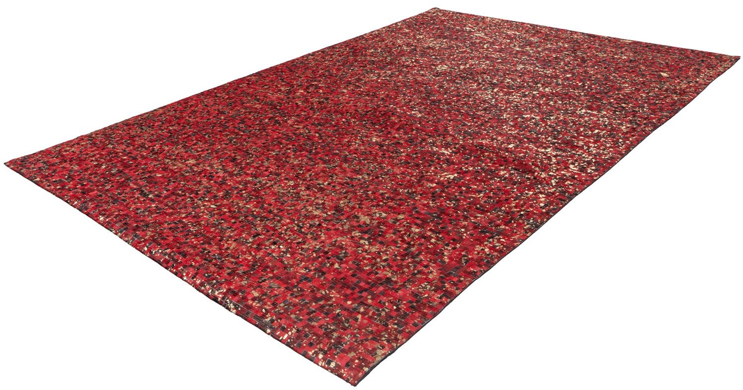 Thumbnail - Arte Espina Teppich "Finish 100" rechteckig 5 mm Höhe natürlicher Lederteppich,mit glänzender Metallic-Farbe,Rücken aus ...