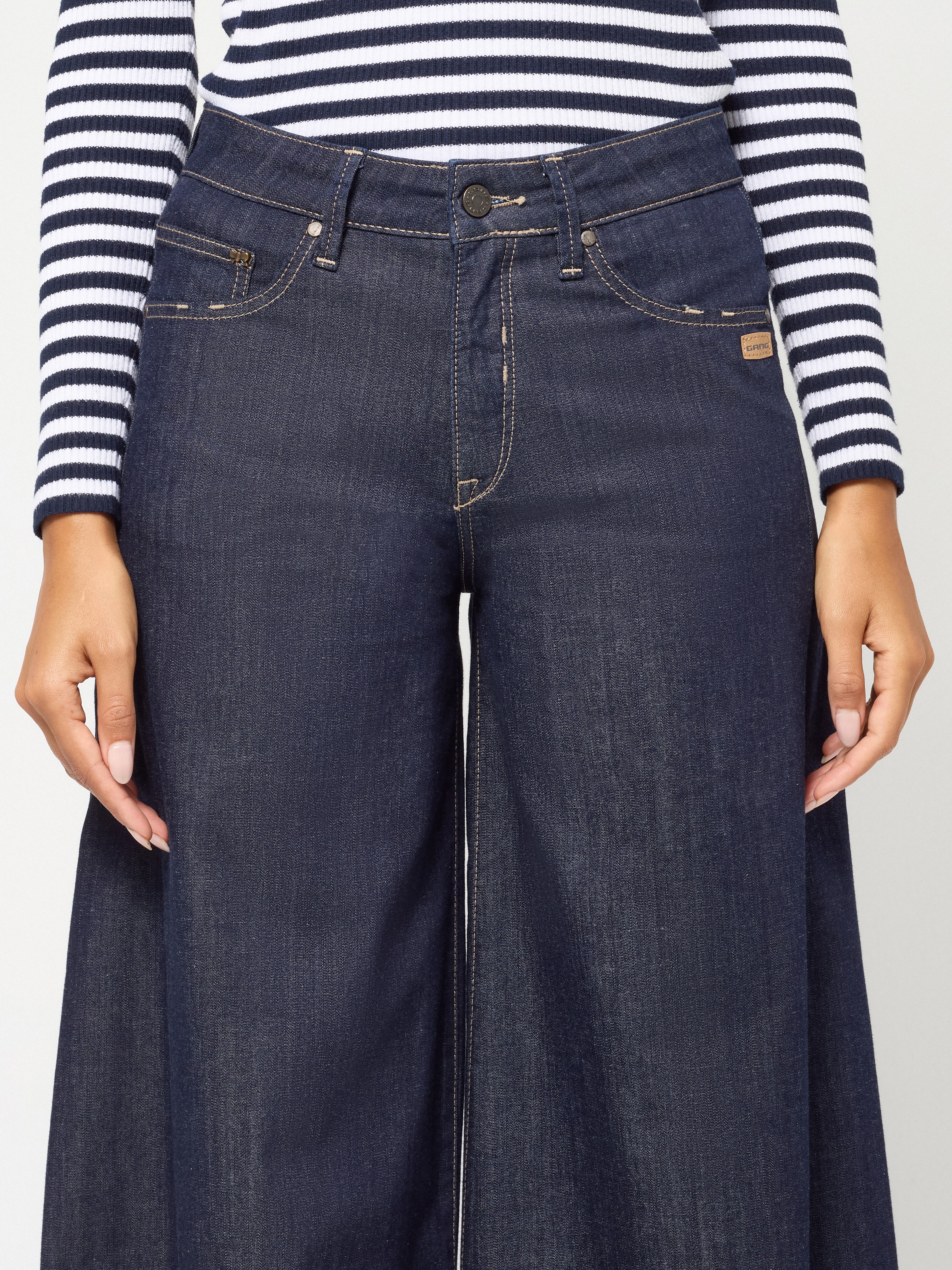 GANG Weite Jeans »94CARLOTTA PALAZZO« mit eingesetztem Keil für extra Weite