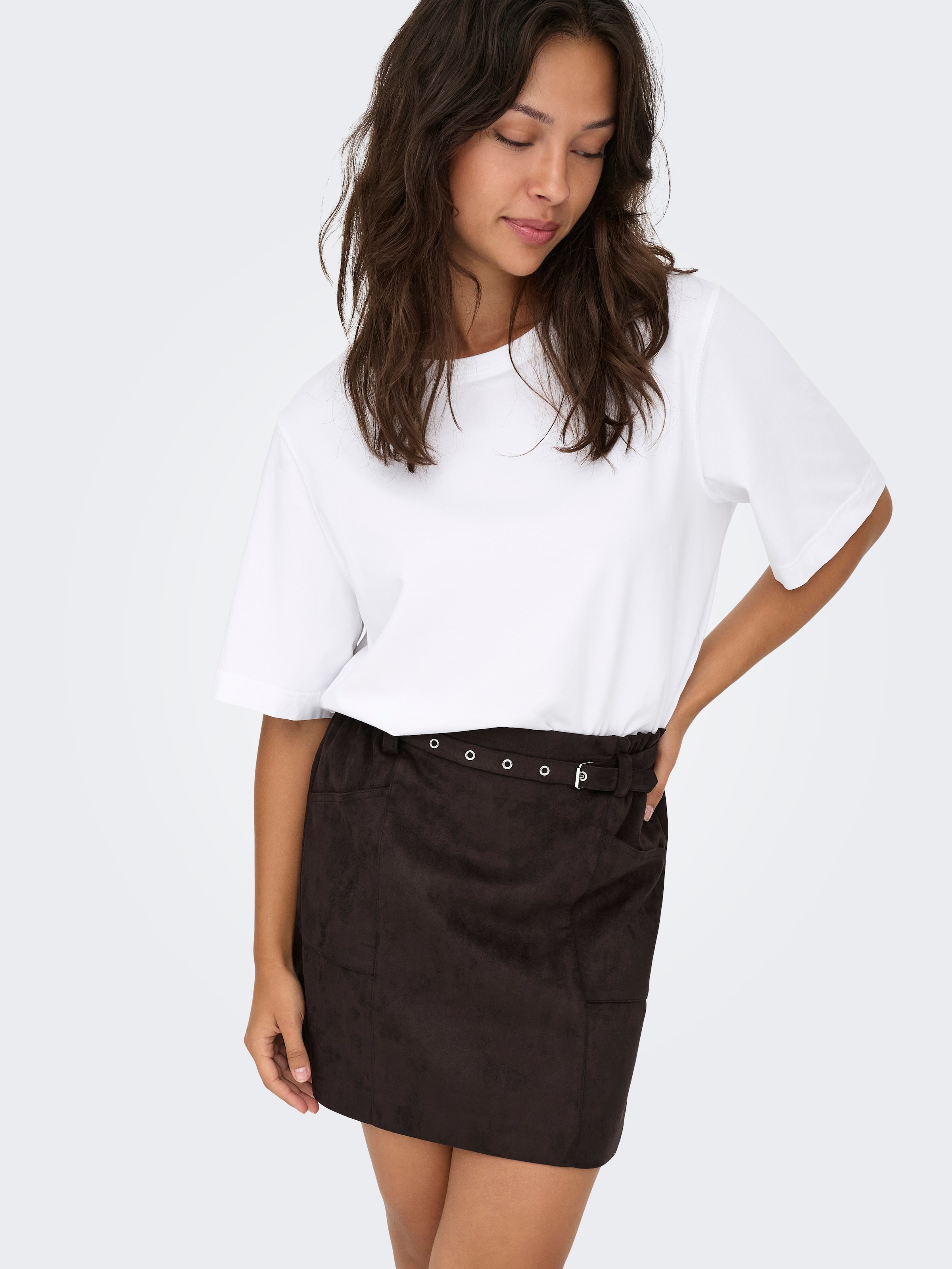 ONLY Minirock »ONLDIANE HEIDI LIFE FAUX SUEDE SKIRT OTW«