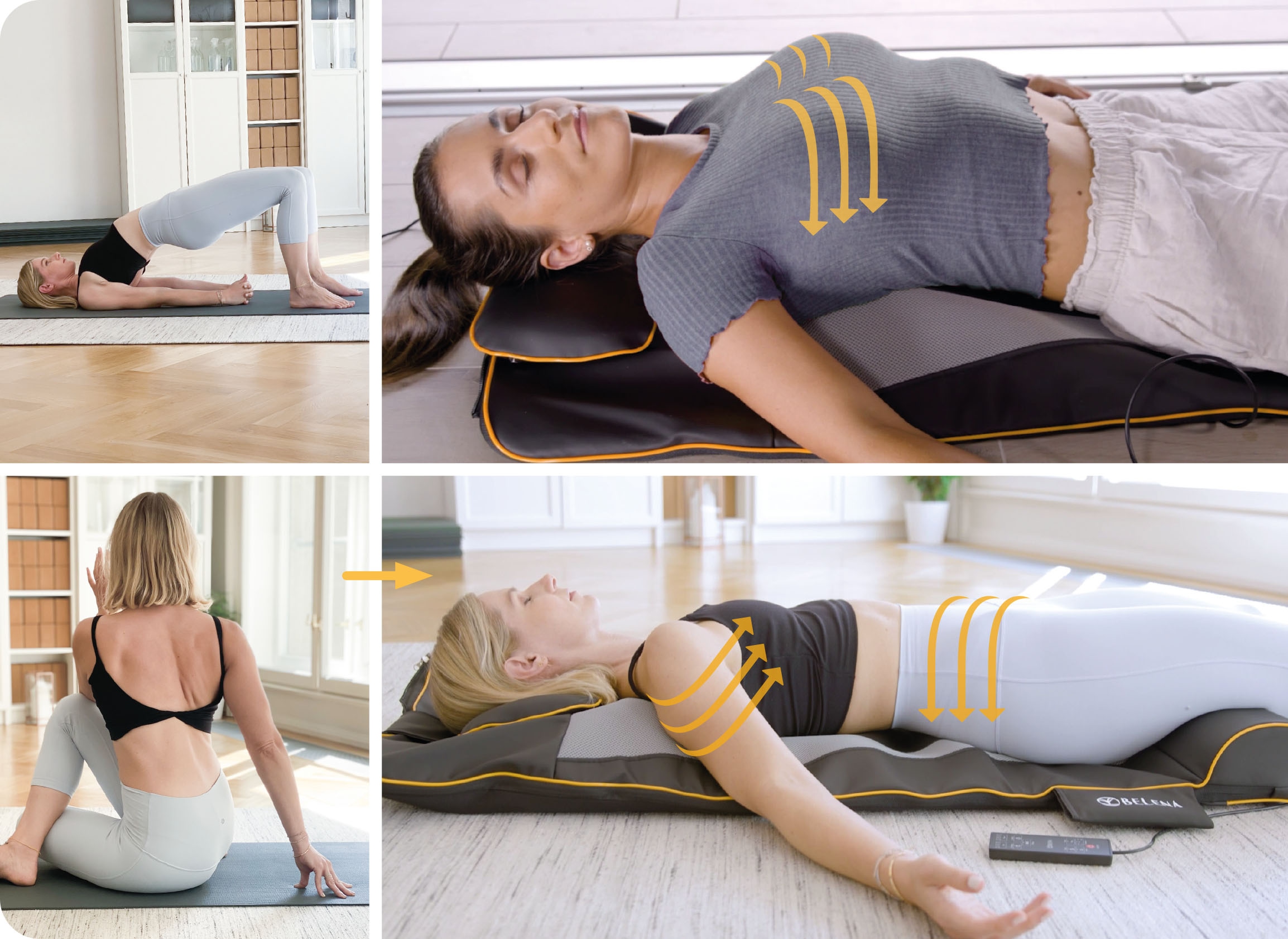 MediaShop Massagematte »Belena AirStretch«, Komfortabel & individuell dank 3 Intensitätsstufen