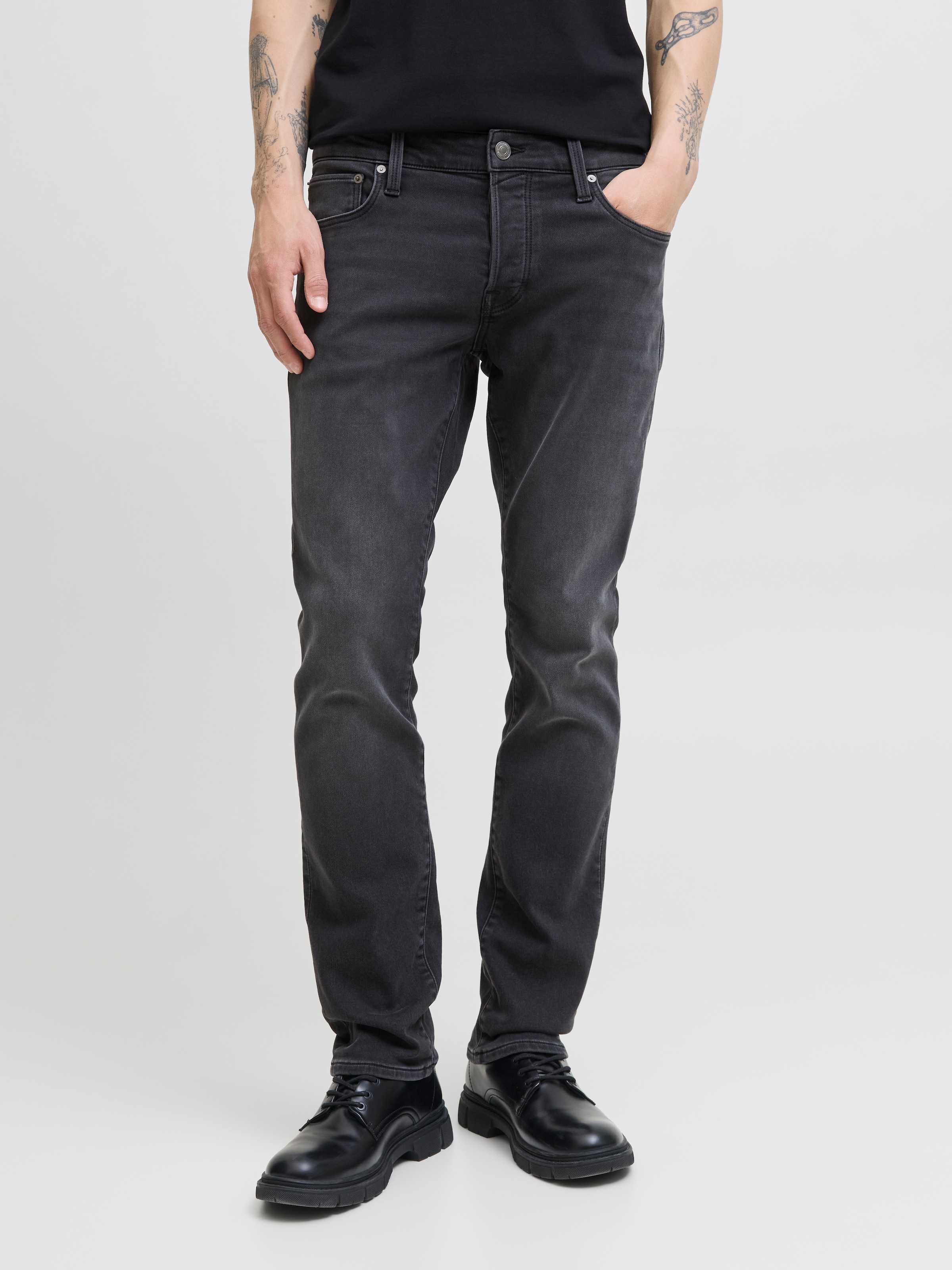 Jack & Jones Tapered-fit-Jeans "JJIMIKE mit Stretch, Used-Look und bequemer günstig online kaufen