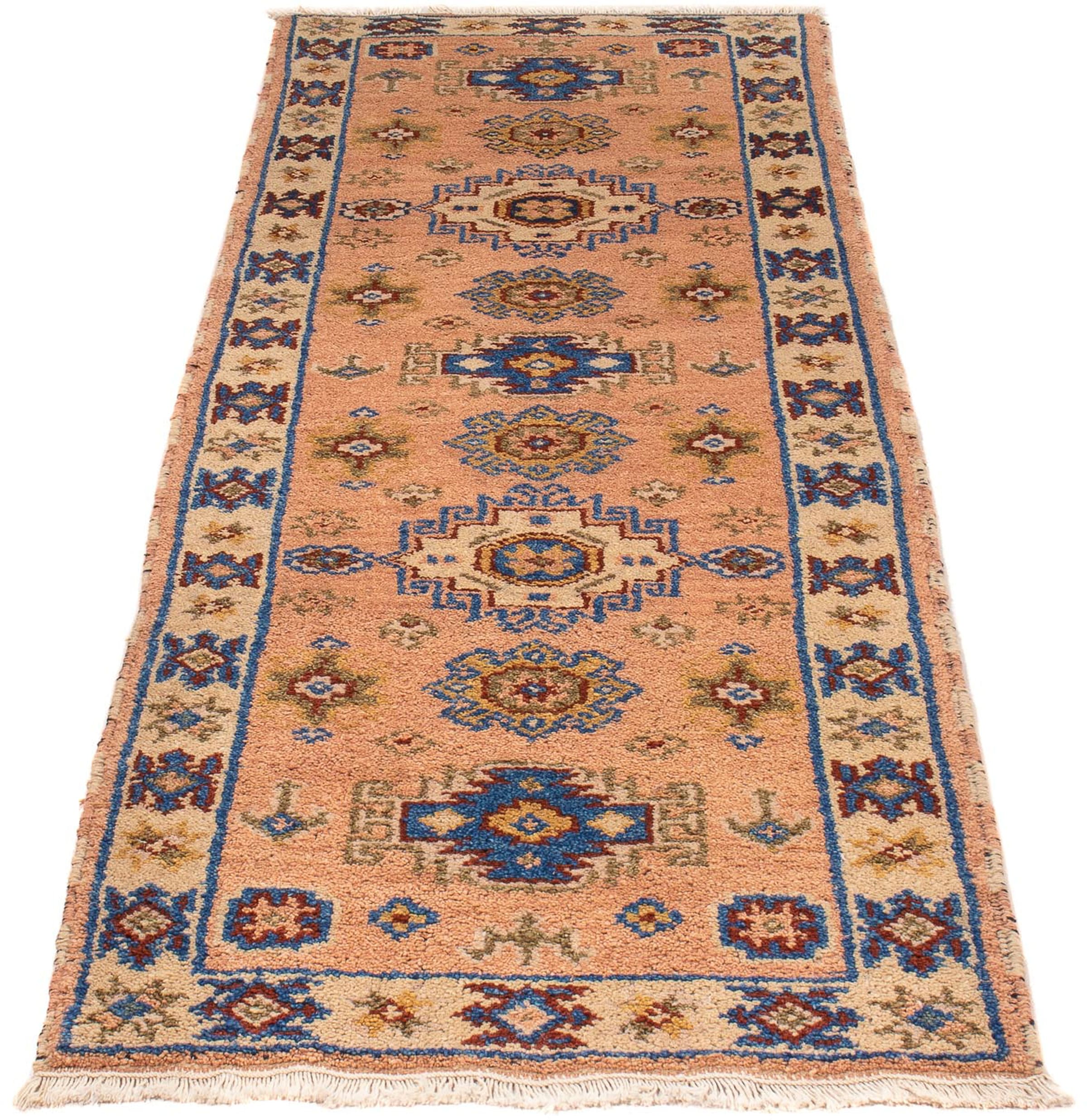 morgenland Orientteppich "Ziegler - Kazak - 203 x 66 cm - hellbraun", rechteckig, 6 mm Höhe, Wohnzimmer, Handgeknüpft, E